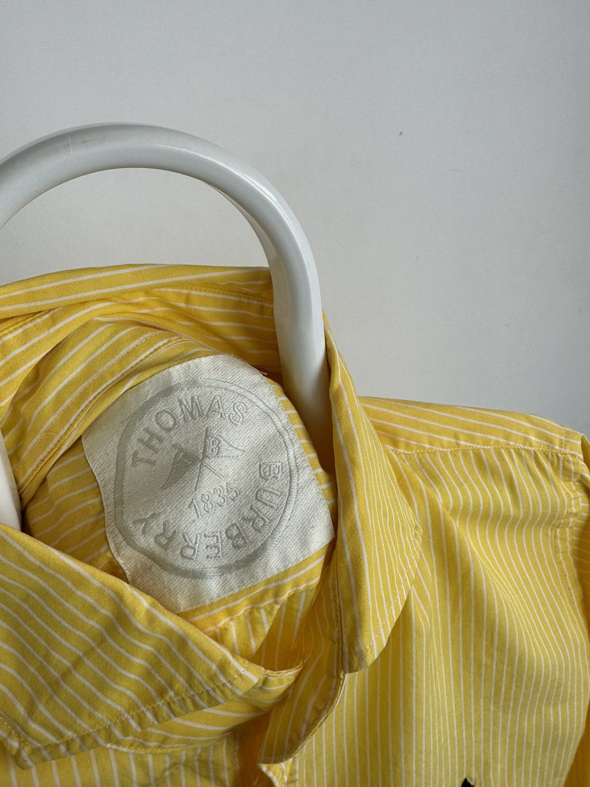 Burberry × Vintage Vintage Thomas Burberry Striped Long Sleeve Shirt Size US L / EU 52-54 / 3 - 3 Thumbnail