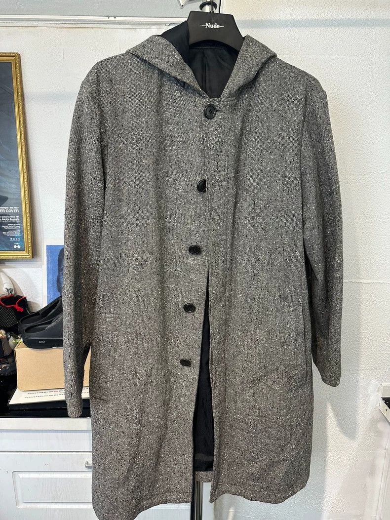 Yohji Yamamoto yohji yamamotoSnow pattern coarse fabric hooded coat 2502-N Size US M / EU 48-50 / 2 - 4 Thumbnail