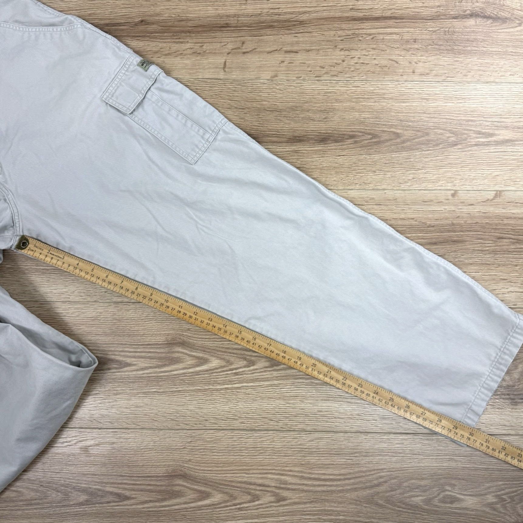 Wrangler Wrangler Cargo Pants Mens Beige Khaki Straight Leg Workwear 40x30 (No Tag) Size US 40 / EU 56 - 5 Thumbnail