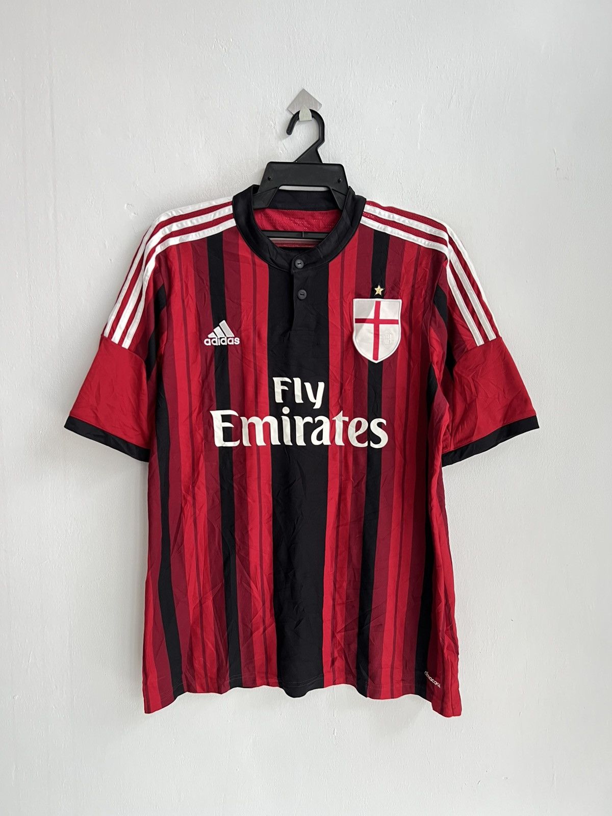 Adidas ORIGINAL 2014-15 Adidas AC Milan Large Home Jersey UCL Size US L / EU 52-54 / 3 - 2 Thumbnail