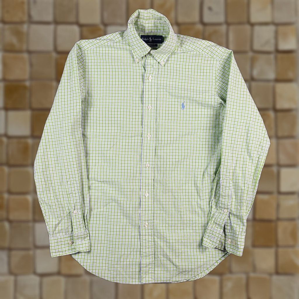 Ralph Lauren VINTAGE Ralph Lauren Plaid Pony Logo Long Sleeve Shirt M Adult Green 90s Preppy Casual Workwear Mens Size US M / EU 48-50 / 2 - 1 Thumbnail