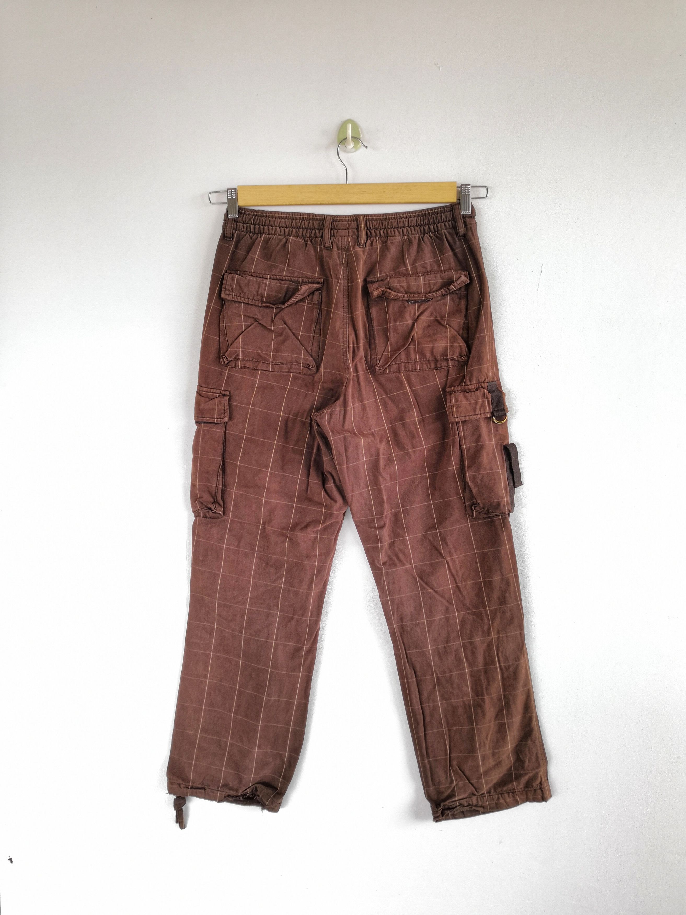 Japanese Brand Japanese Cargo Pants Checkered Multi Pocket Trousers Size US 30 / EU 46 - 2 Thumbnail