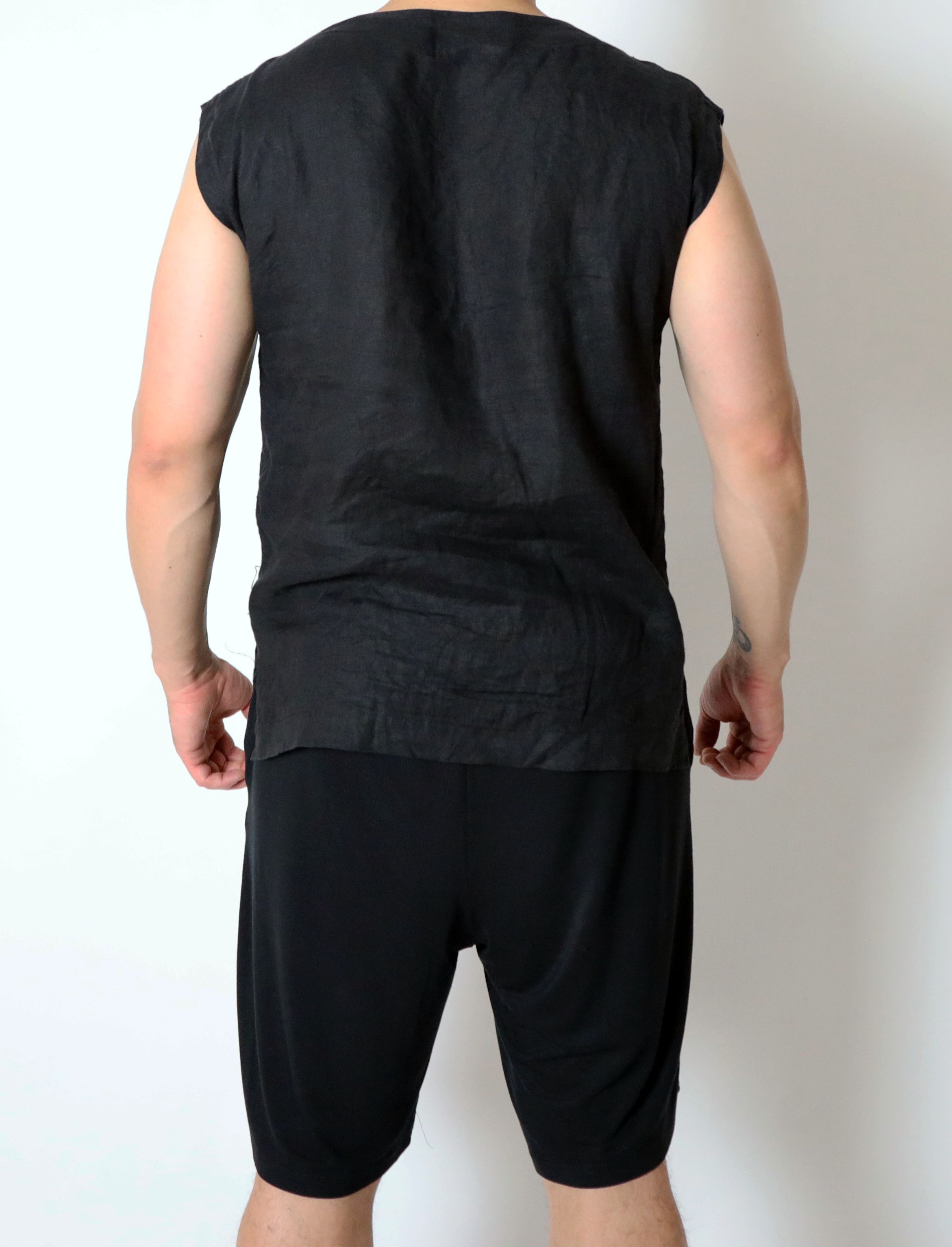 Minoar Distressed Sleeveless Top Size US M / EU 48-50 / 2 - 2 Thumbnail