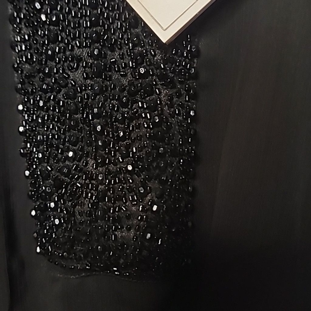 Badgley Mischka NWT Badgley Mischka butterfly sleeve beaded neck top sz M Size M / US 6-8 / IT 42-44 - 5 Thumbnail