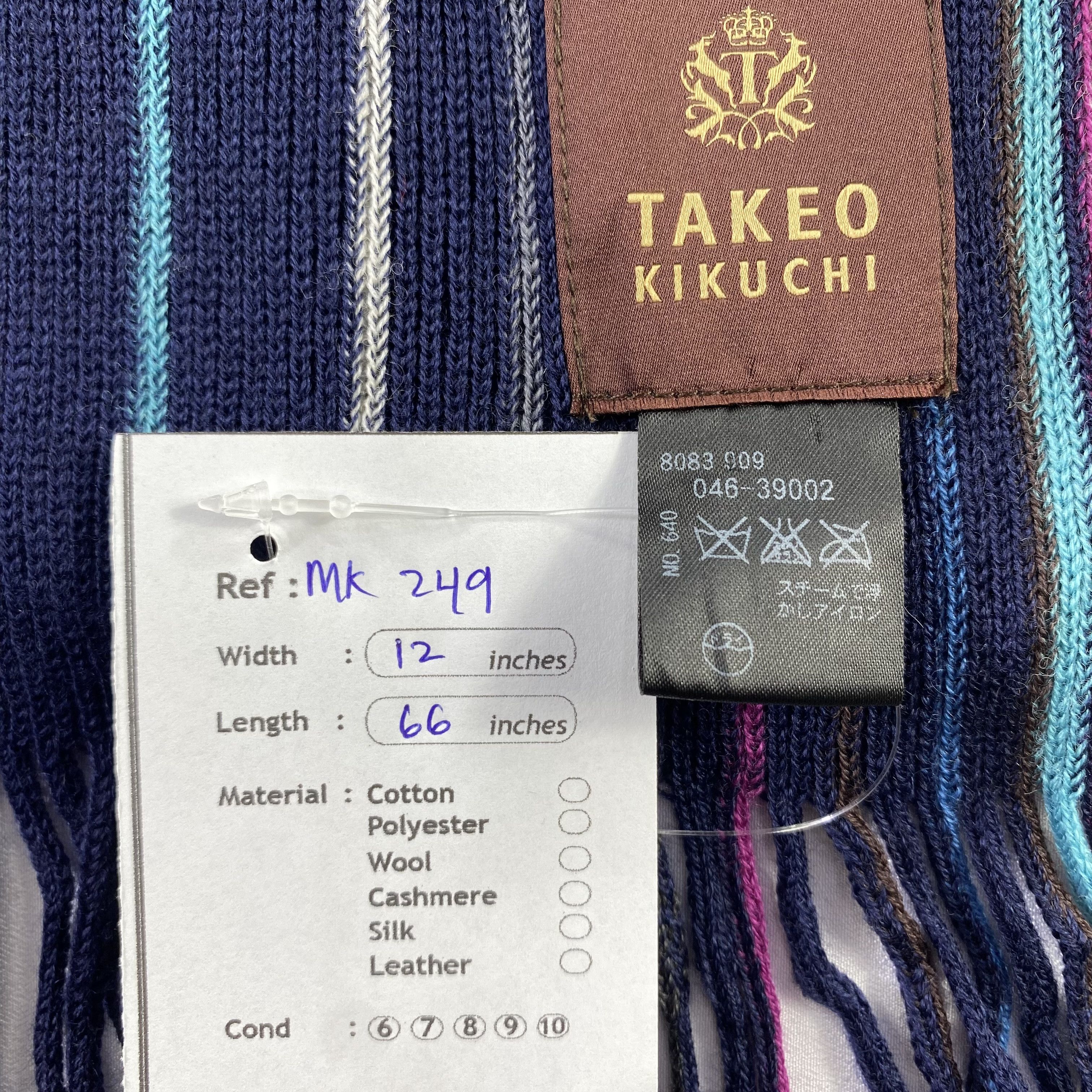 Japanese Brand × Takeo Kikuchi Takeo Kikuchi Scarf Neck Wrap Wool Muffler Size ONE SIZE - 6 Thumbnail