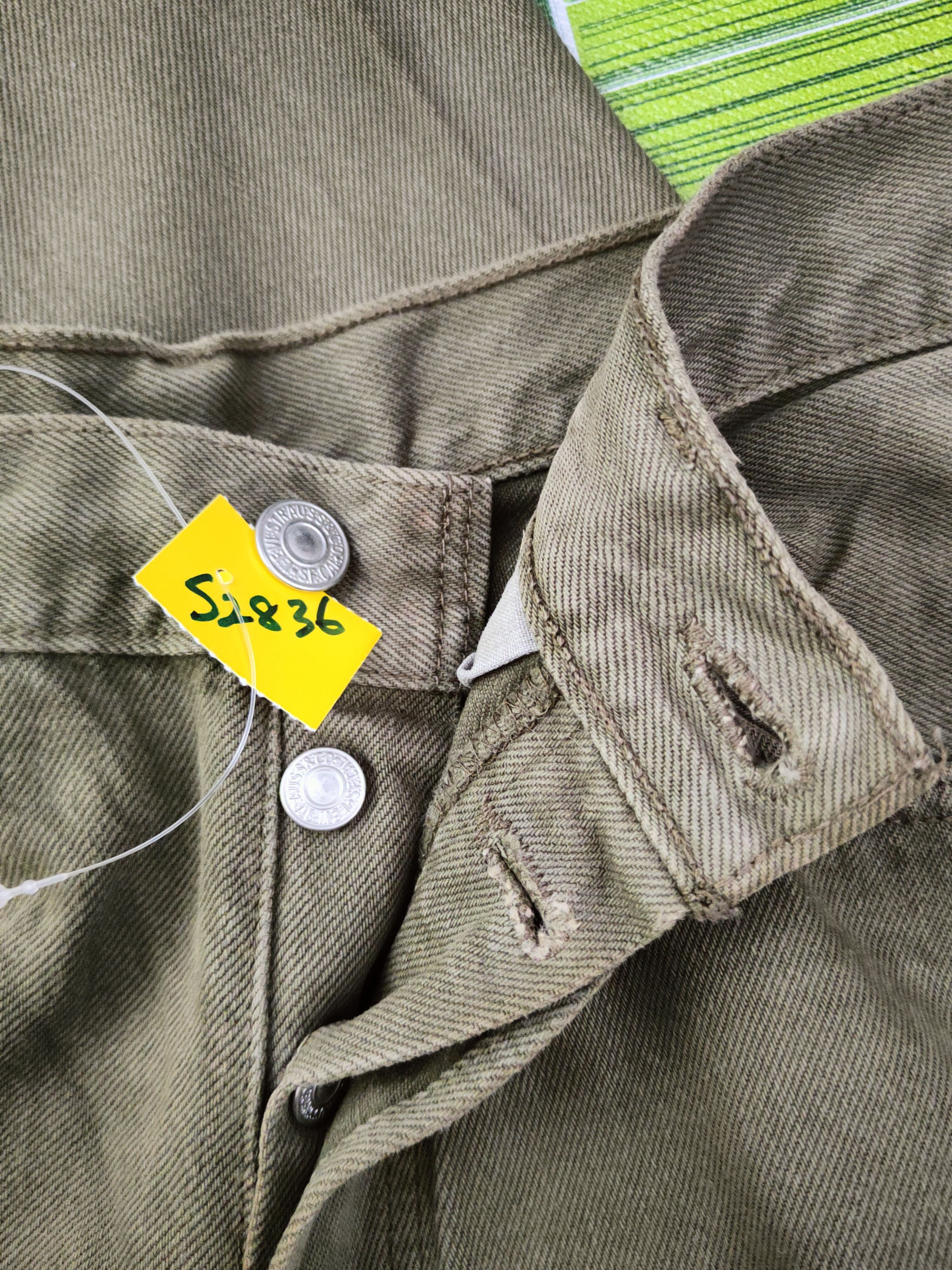 Levi's 501 Levi's Olive vintage Denim Jeans #S2836 Size US 27 - 18 Thumbnail