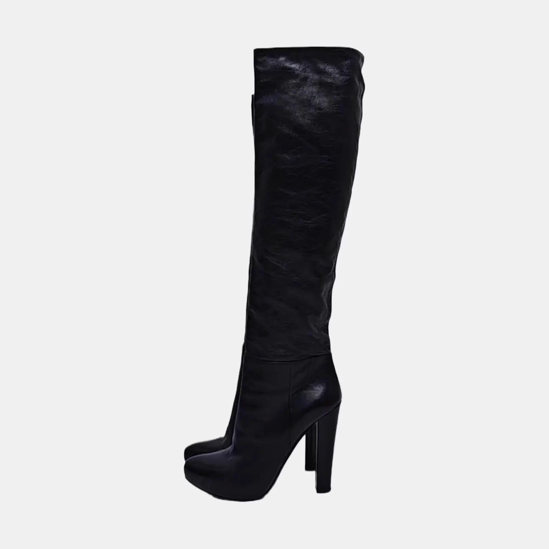 Prada Prada Black High Heel Boots 36 Size US 5 / IT 35 - 7 Thumbnail