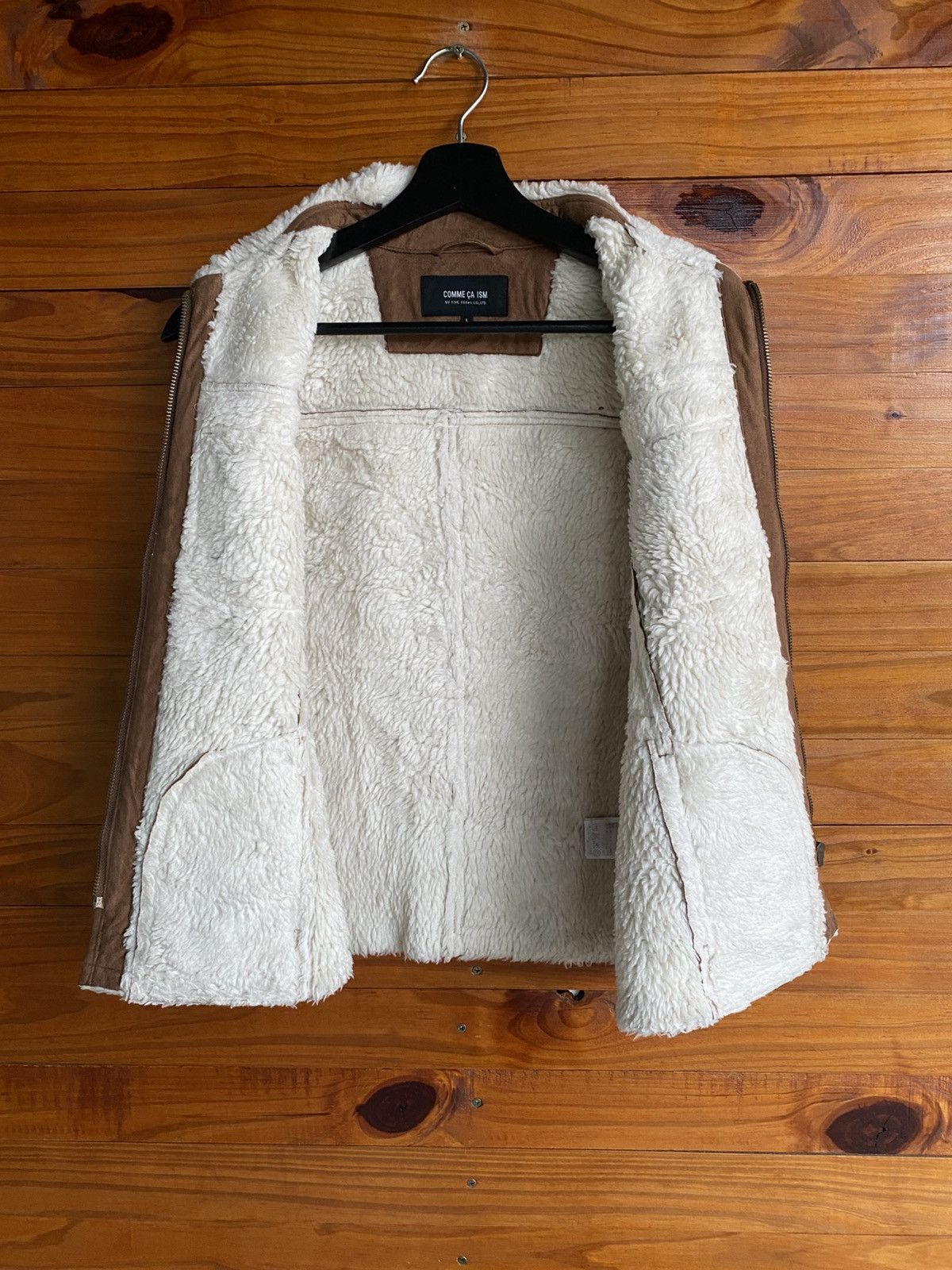 Comme Ca Ism Comme Ca Ism Faux Shearling Vest – Brown Sherpa Lined Size US M / EU 48-50 / 2 - 12 Thumbnail