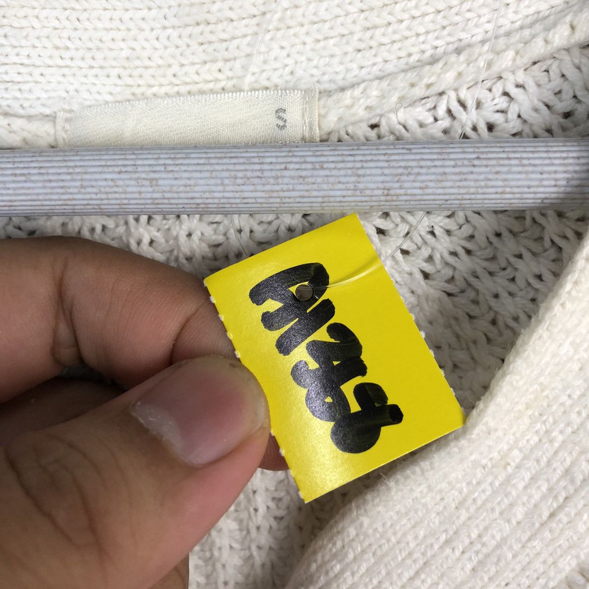 Japanese Brand GU White Cardigan Knitwear #A1368 Size M / US 6-8 / IT 42-44 - 10 Thumbnail