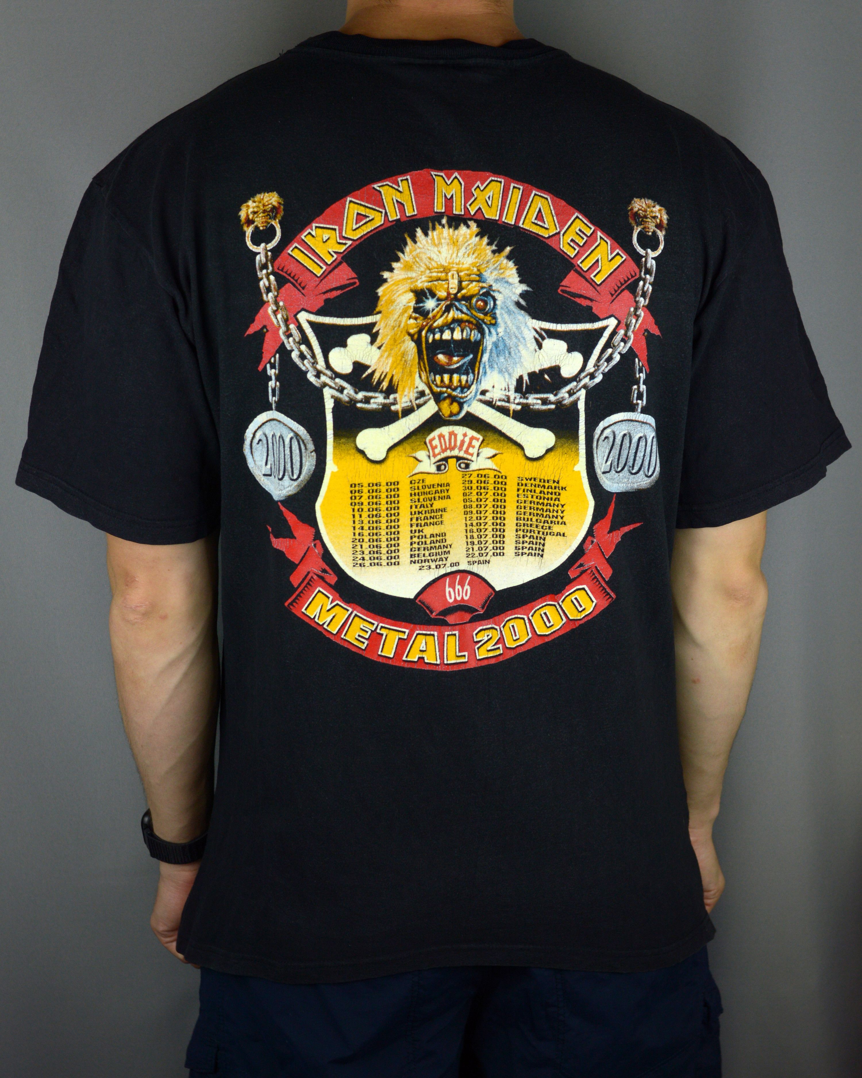 Iron Maiden × Vintage Vintage Iron Maiden Metal 2000 tour t shirt Size US XL / EU 56 / 4 - 2 Thumbnail