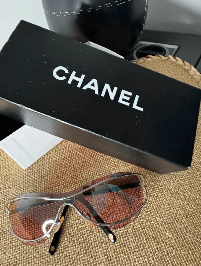 Chanel × Vintage CHANEL SUNGLASSES 4028 LOGO ICONIC 4017 Mask Size ONE SIZE - 2 Thumbnail