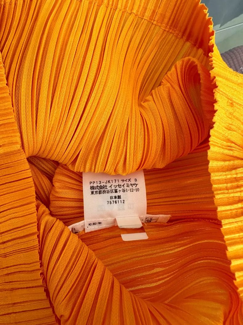 Issey Miyake issey miyake size:3 Orange pleated coat 2506-Nextarrow Size XXS / US 00 / IT 34 - 6 Thumbnail
