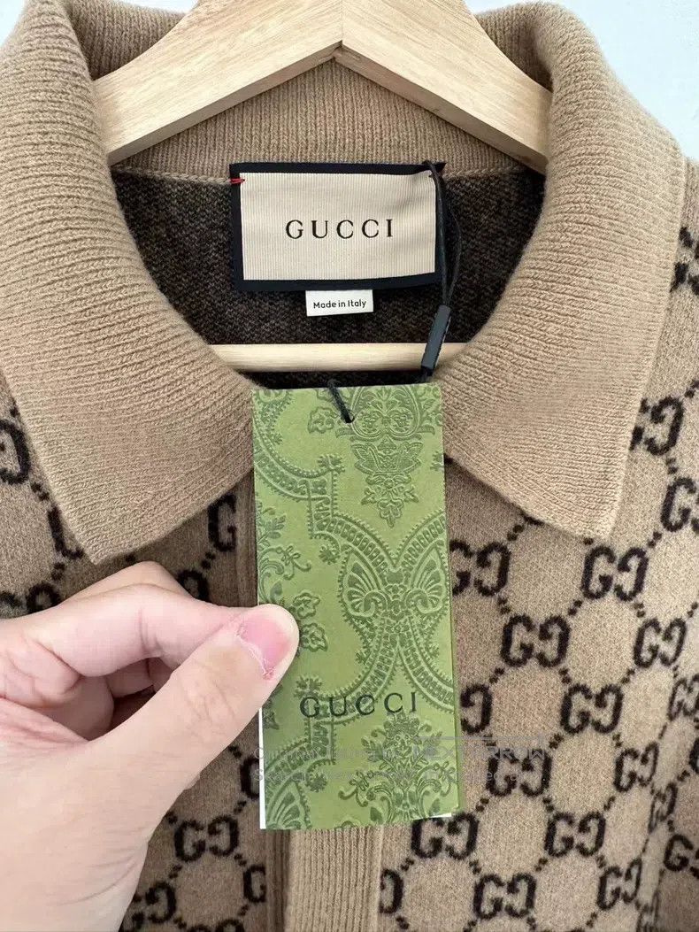 Gucci Gucci Old flower double G full print logo wool cardigan co Size S / US 4 / IT 40 - 3 Thumbnail
