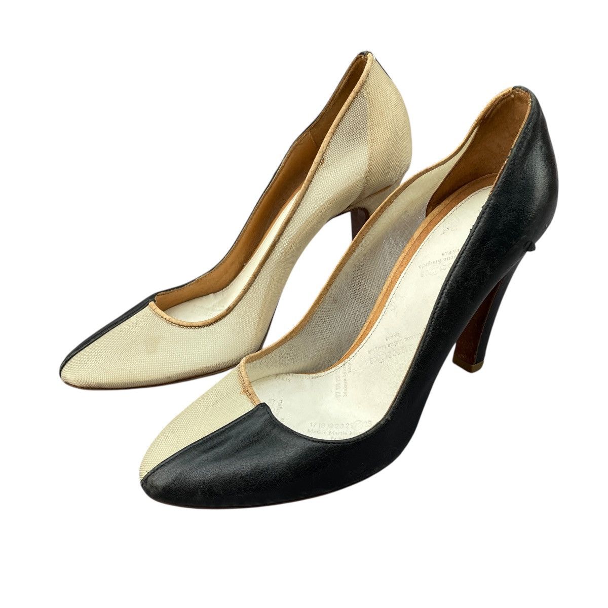 Maison Margiela Maison Margiela Half Leather Half Mesh Heels Size US 5.5 / IT 35.5 - 1 Thumbnail