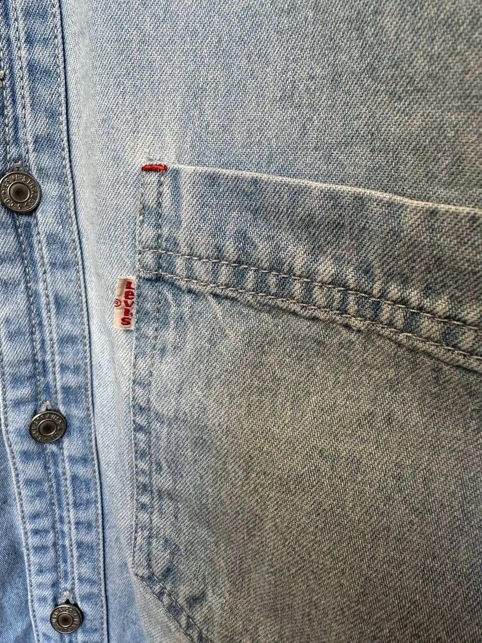 Levi's Vintage Clothing Levi's Denim Work Shirt with Blank Tab Rare 80s/90s Vintage Size US XL / EU 56 / 4 - 12 Thumbnail