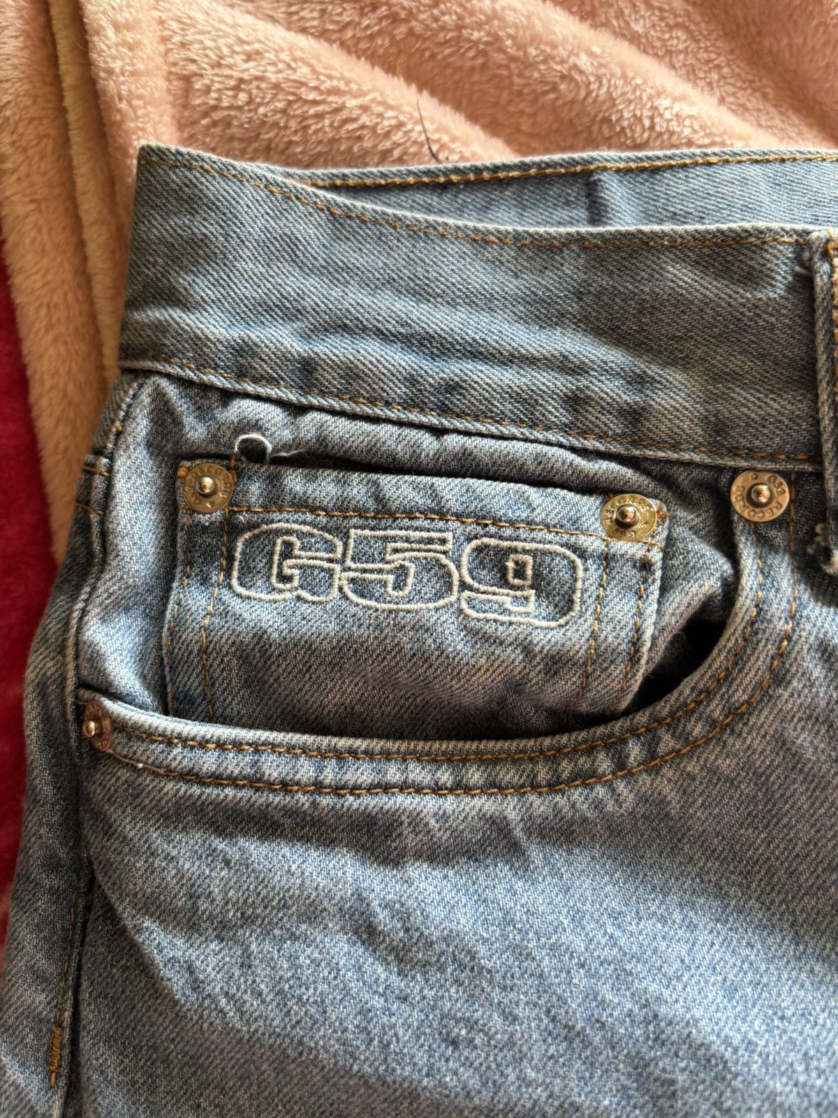 G59 Records g59 logo lightwash blue jeans Size US 30 / EU 46 - 3 Thumbnail
