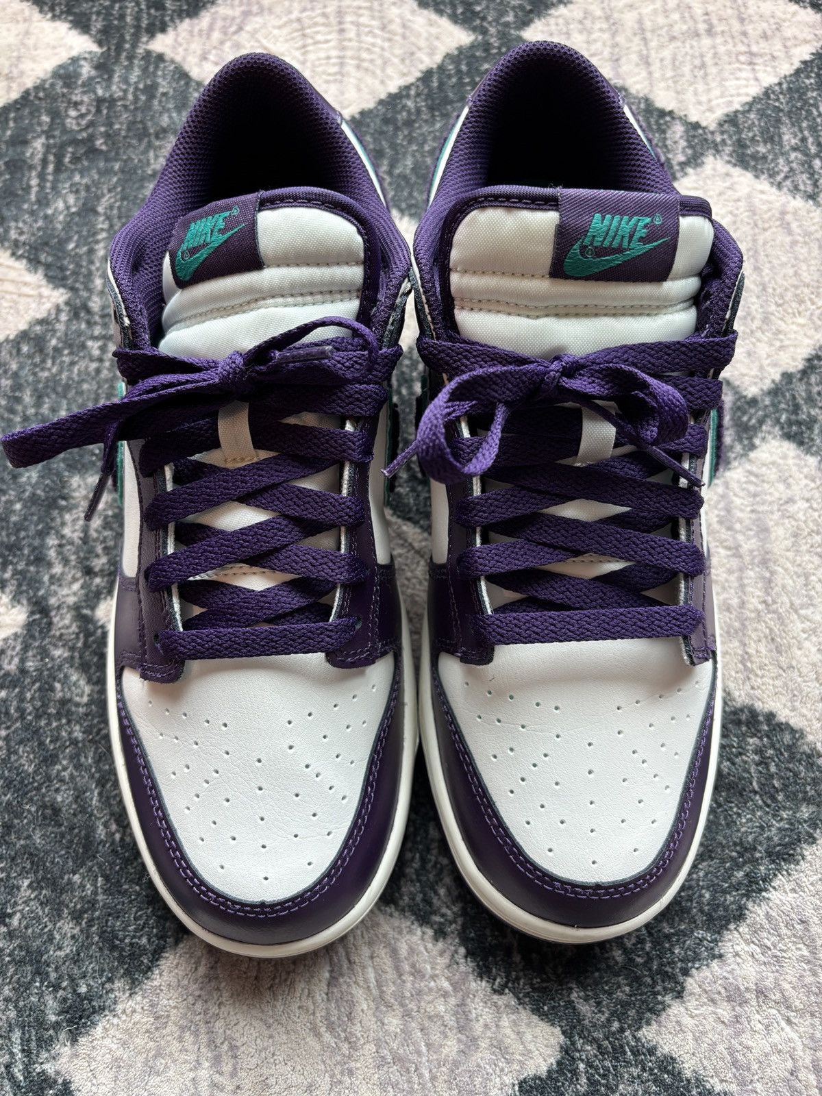 Nike Nike Dunk Low Chenille Swoosh Grand Purple Size US 9.5 / EU 42-43 - 3 Thumbnail