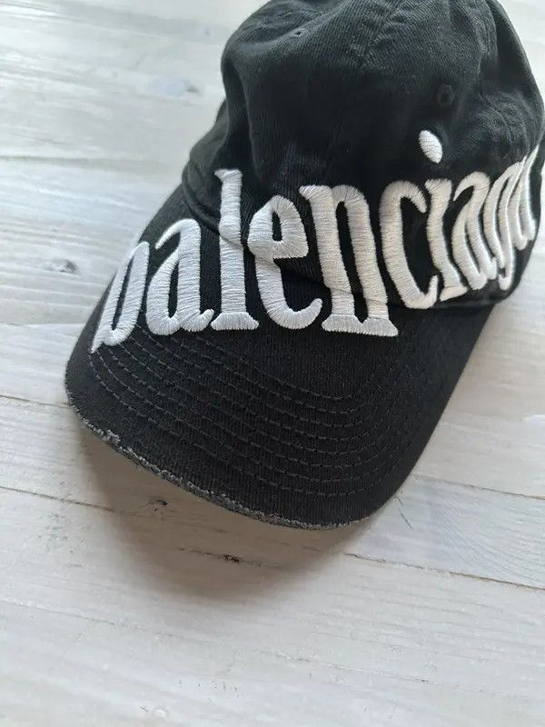 Balenciaga Balenciaga Diagonal Logo Embroidered Cap Size ONE SIZE - 2 Thumbnail