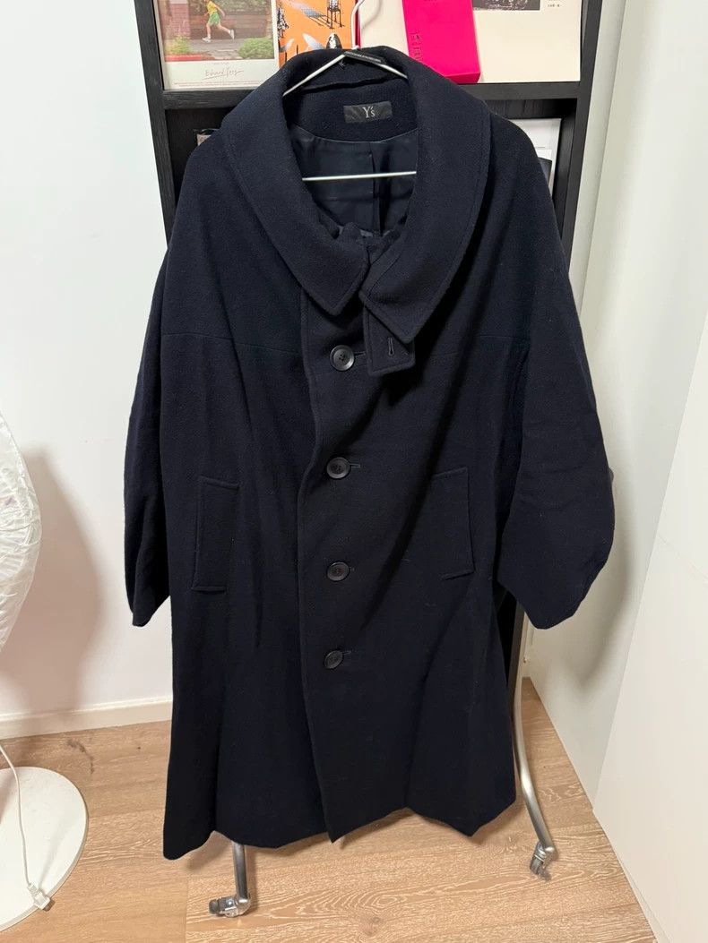 Loro Piana Y's Navy Wool Coat with Buttons Size US M / EU 48-50 / 2 - 1 Thumbnail
