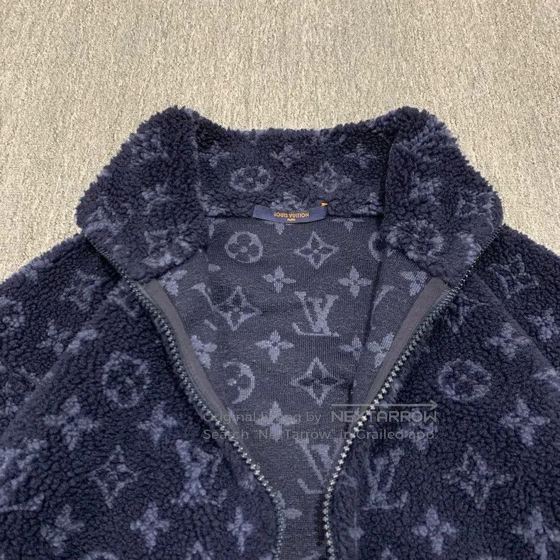Louis Vuitton Louis Vuitton Blue full print teddy jacket Size US M / EU 48-50 / 2 - 6 Thumbnail