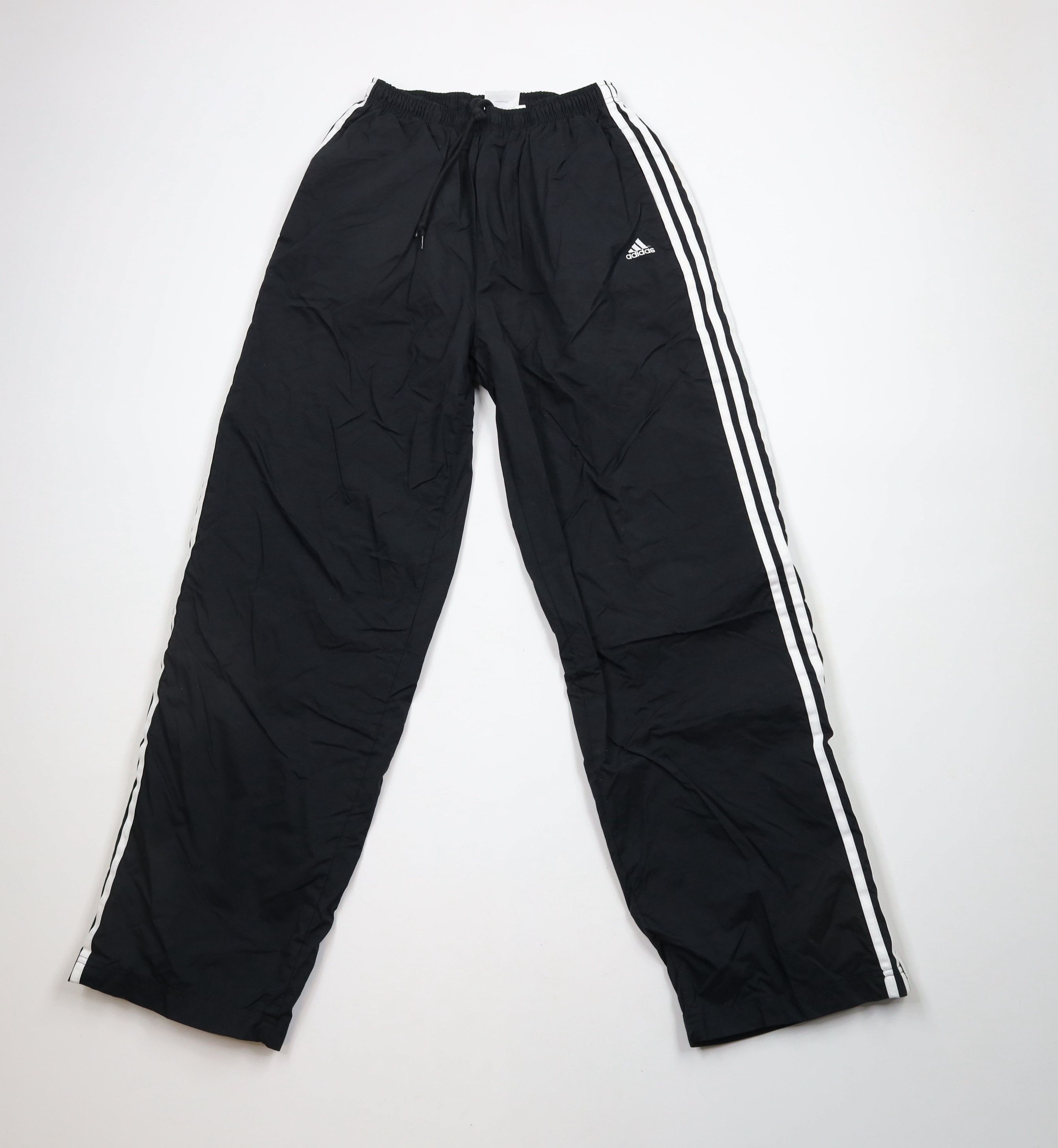 Adidas × Vintage Vintage Y2K 2001 Adidas Lined Wide Leg Windbreaker Pants Size US 36 / EU 52 - 1 Thumbnail
