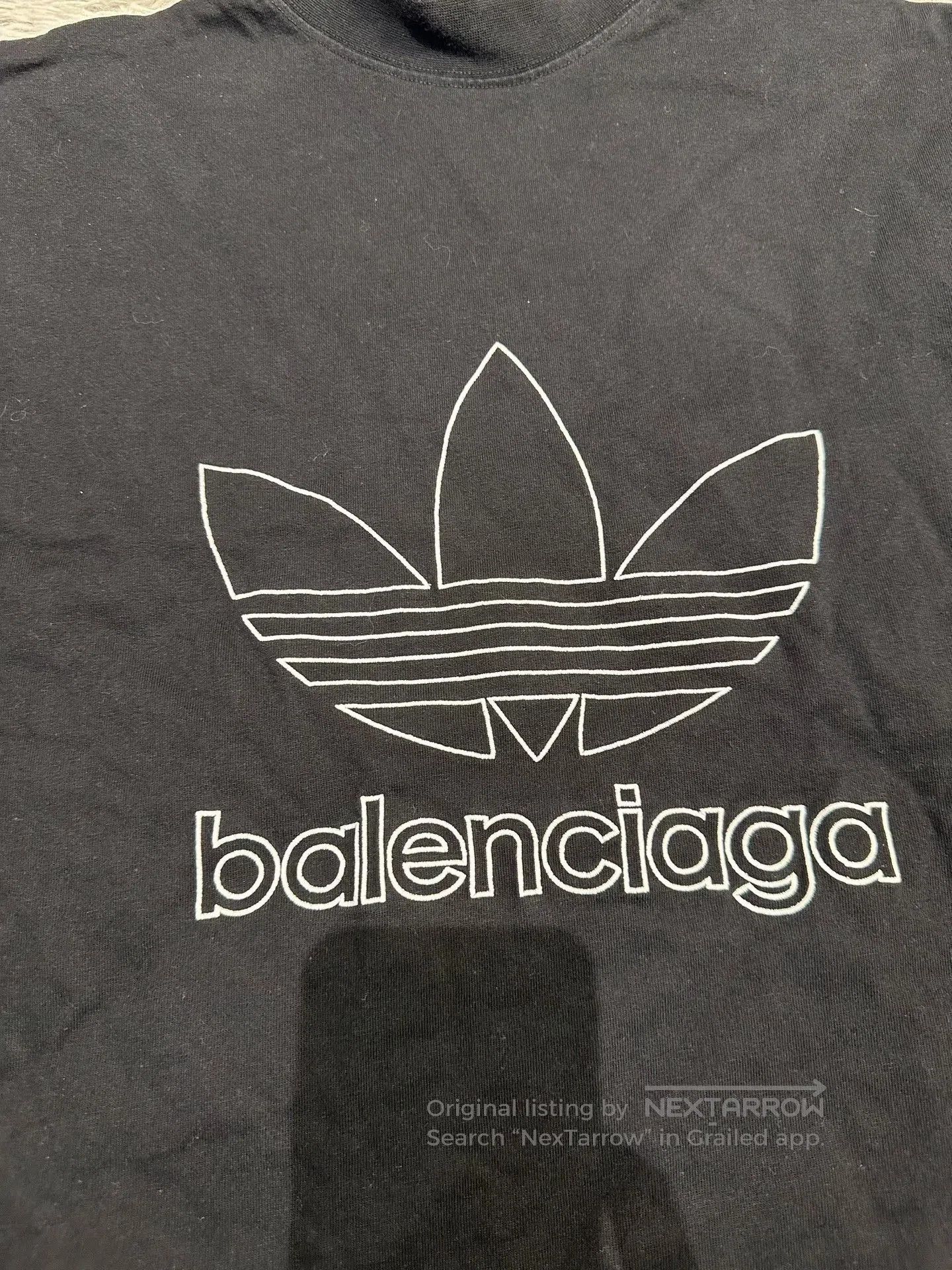 Balenciaga Balenciaga x Adidas Black Embroidered T. Size US L / EU 52-54 / 3 - 3 Thumbnail