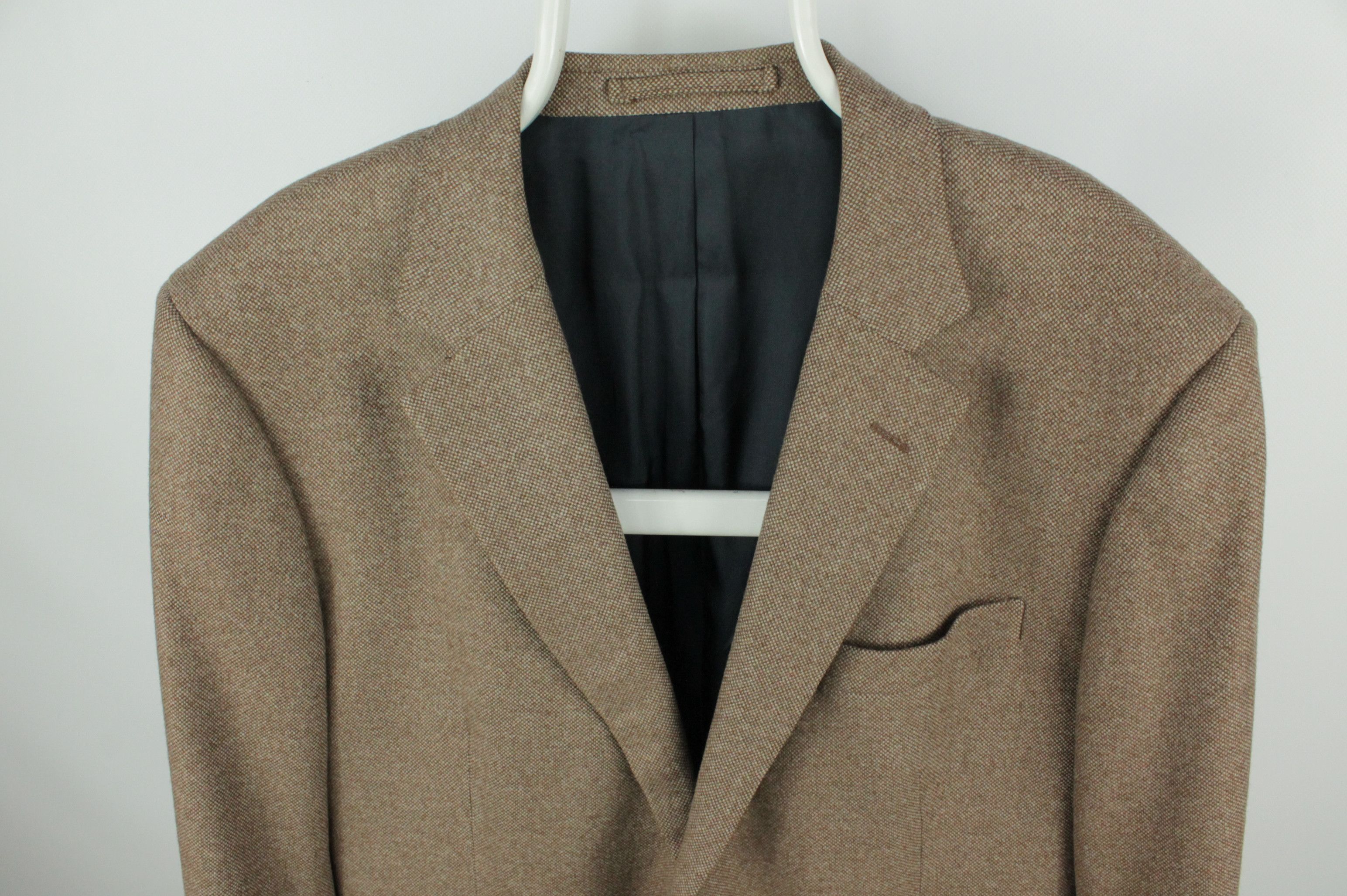 Designer × Faconnable Faconnable Brown Soft Wool Sport Coat Blazer Jacket Men's Size US XL / EU 56 / 4 - 3 Thumbnail