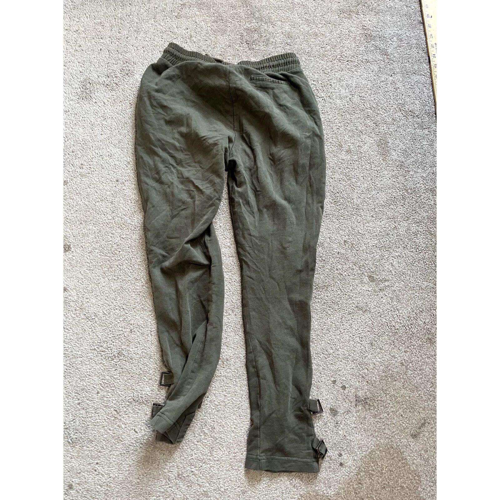 Zara Zara Women’s Jogger Pants Size S Green Hem Straps Comfortable Elastic Waist Pockets Activewear Gym & Training Running & Jogging Walking Lounge Size 28" / US 6 / IT 42 - 3 Thumbnail