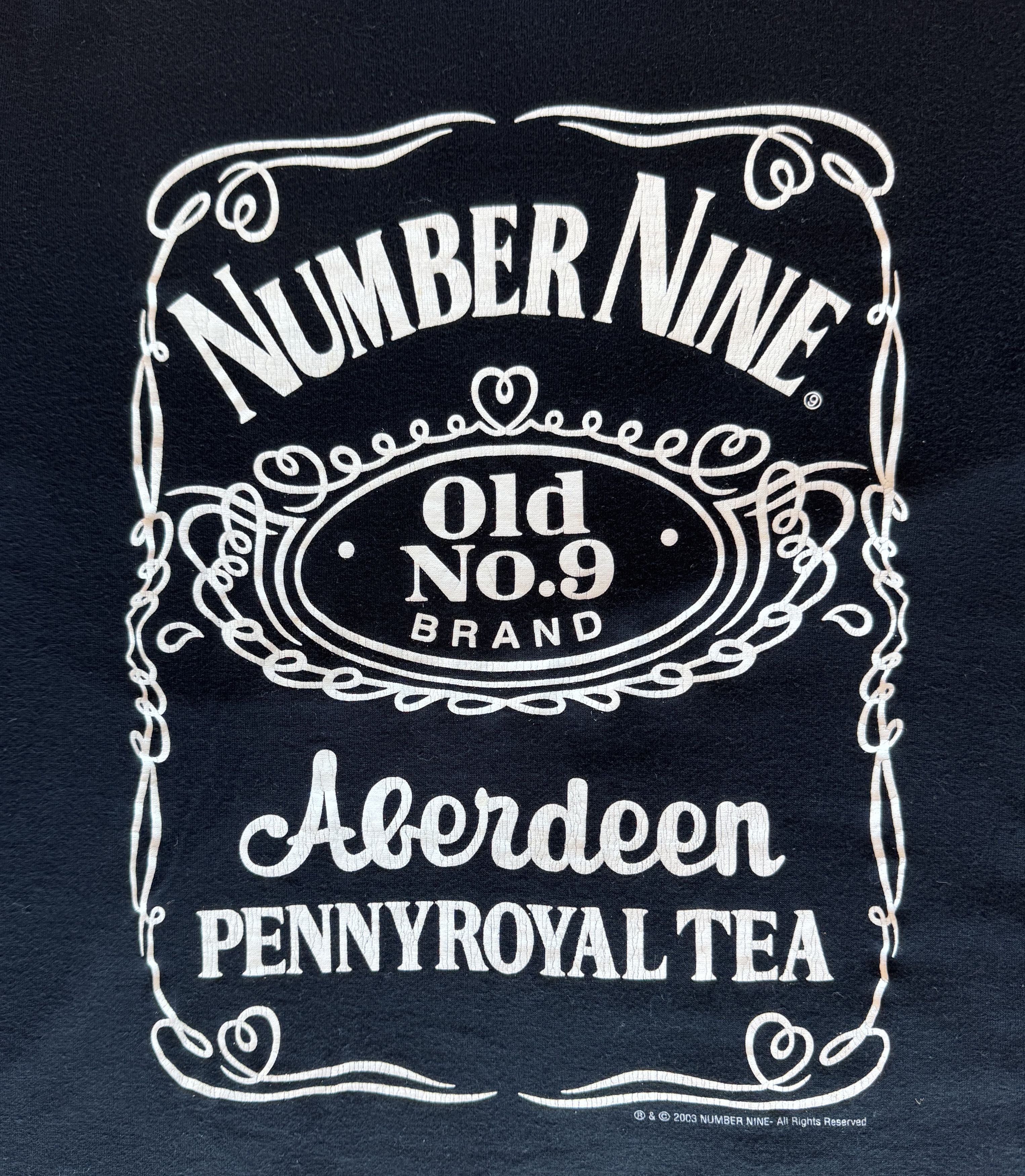 Number (N)ine NUMBER (N)INE PENNYROYAL TEA JACK DANIELS T-SHIRT BLACK SZ 3 Size US L / EU 52-54 / 3 - 4 Thumbnail