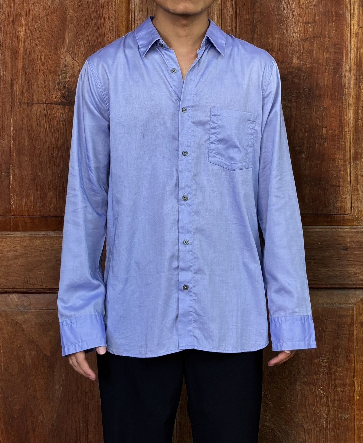 Jil Sander FREE TAX! Tailor Made Cotton Shiny Shirt Size US M / EU 48-50 / 2 - 1 Thumbnail