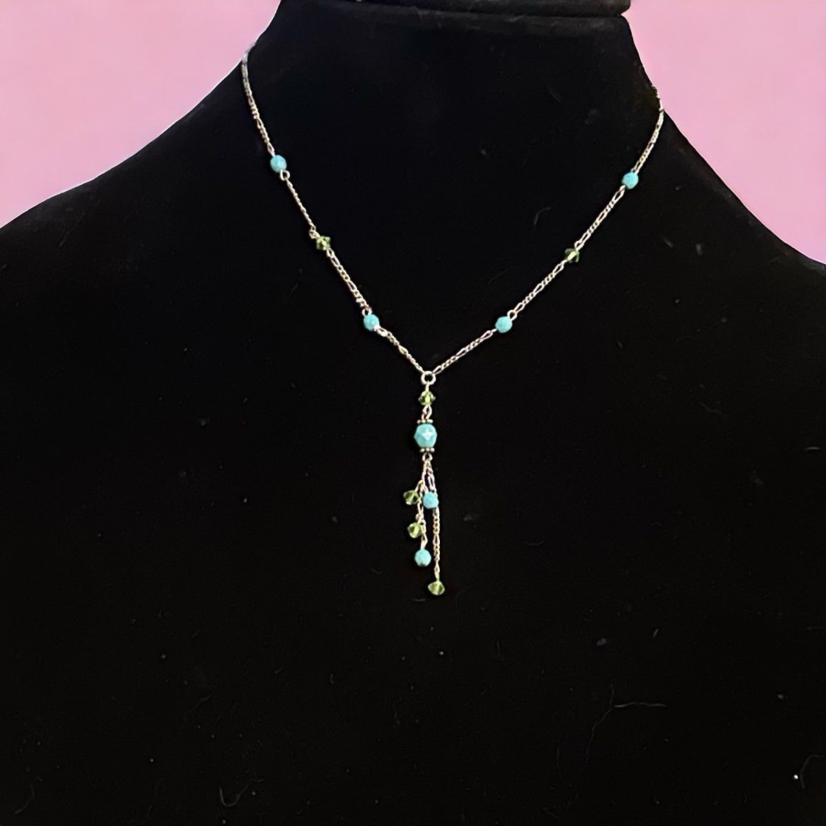 Vintage Vintage turquoise bead Y tassel necklace Size ONE SIZE - 1 Thumbnail