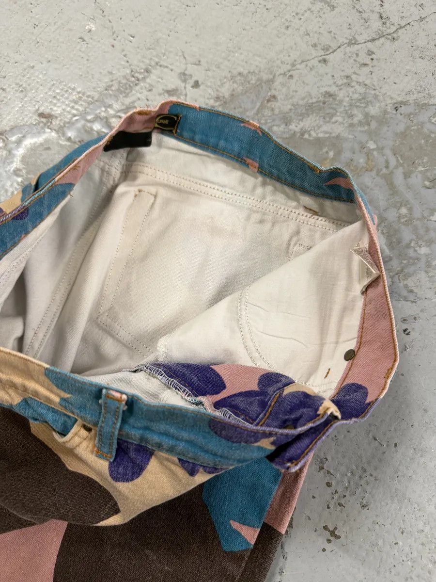 Just Cavalli 2000s Cavalli Pink & Blue Abstract Human Pants Size US 32 / EU 48 - 8 Thumbnail