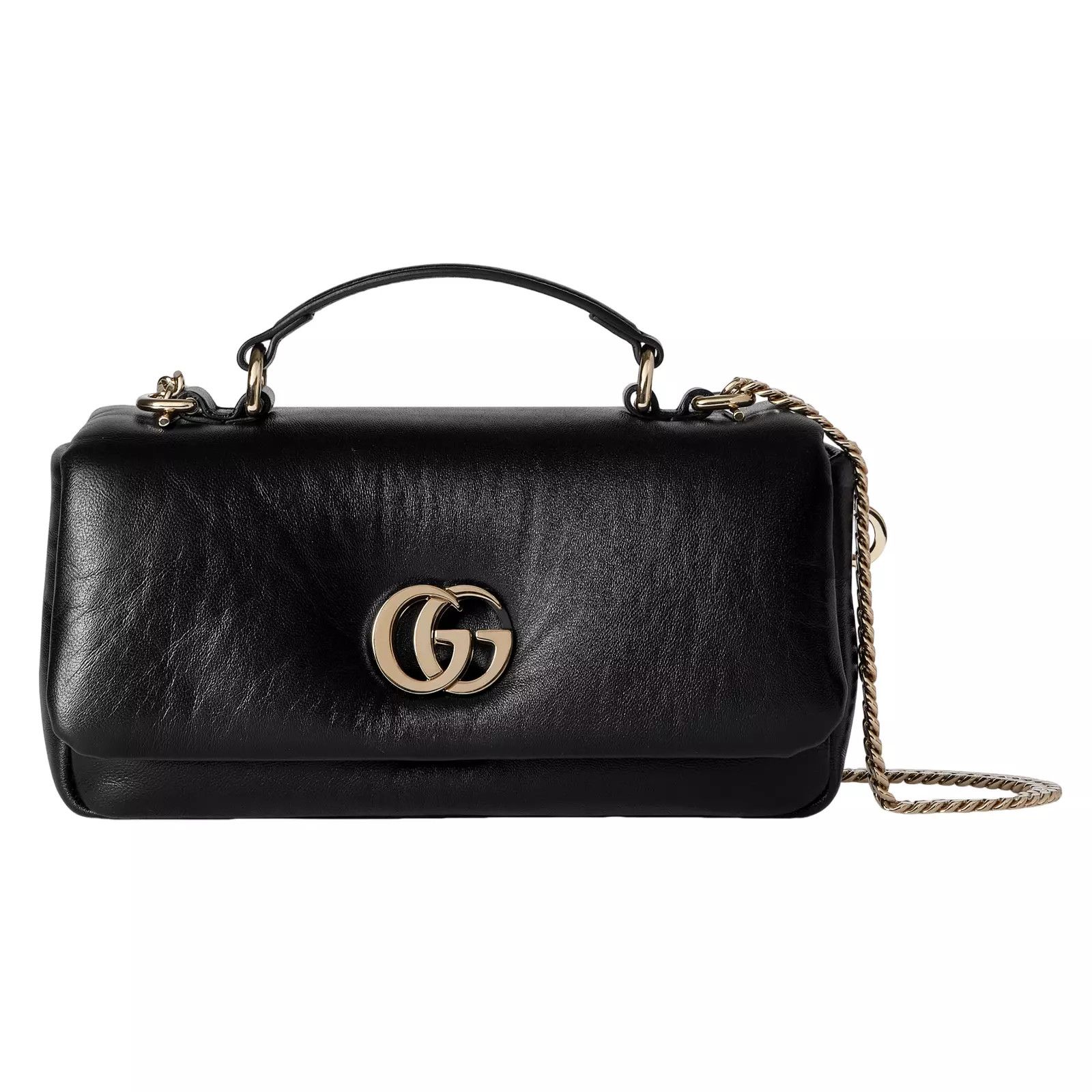 Gucci GUCCI GG Small Black Leather Top Handle New Authentic Size ONE SIZE - 1 Thumbnail