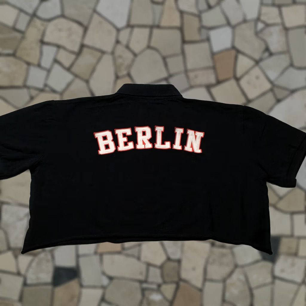 Hard Rock Cafe Hard Rock Cafe Crop Top Womens XL Dark Blue polo shirt embroidered BERLIN GERMAN Size XL / US 12-14 / IT 48-50 - 1 Thumbnail