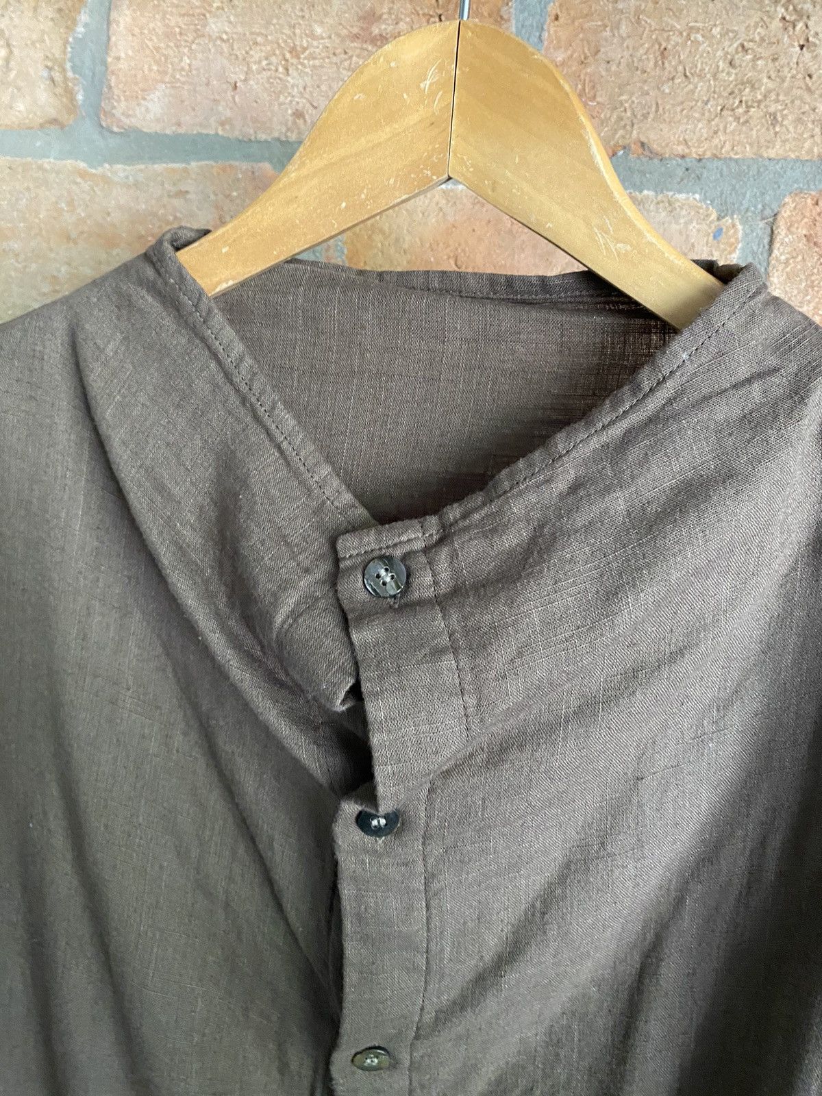 Issey Miyake Plantation collarless shirt Size M / US 6-8 / IT 42-44 - 3 Thumbnail
