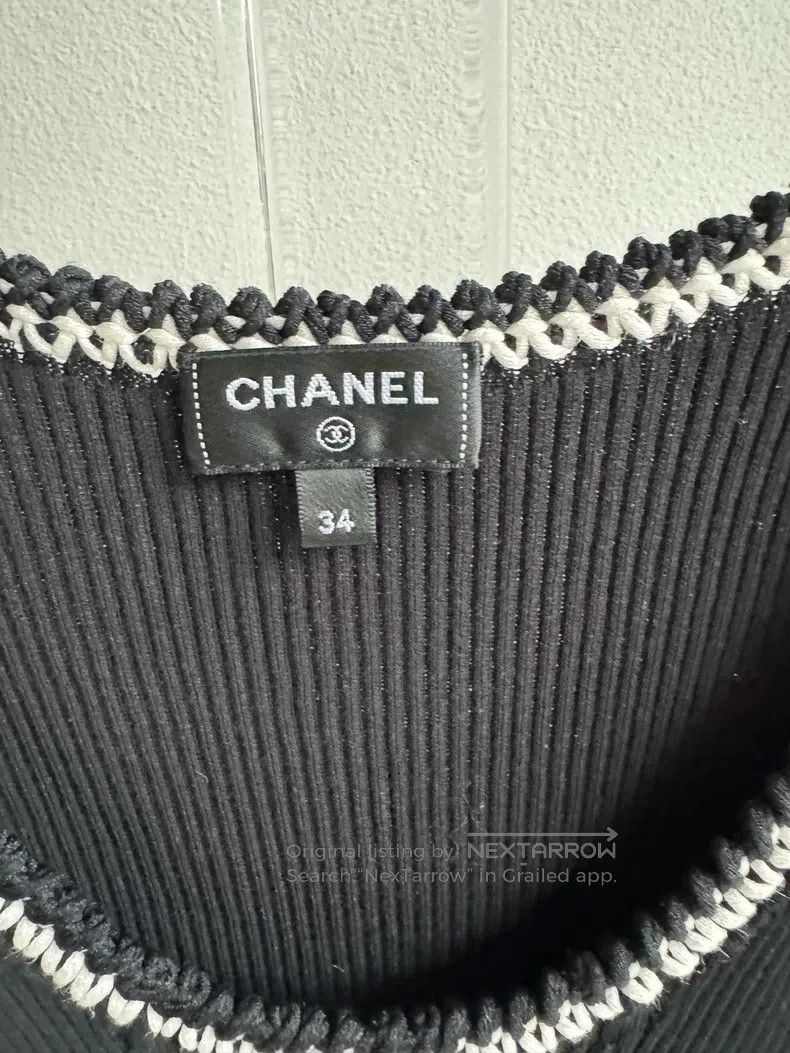 Chanel Chanel 22C Black Knitted Suspender Vest Size XXS / US 00 / IT 34 - 5 Thumbnail