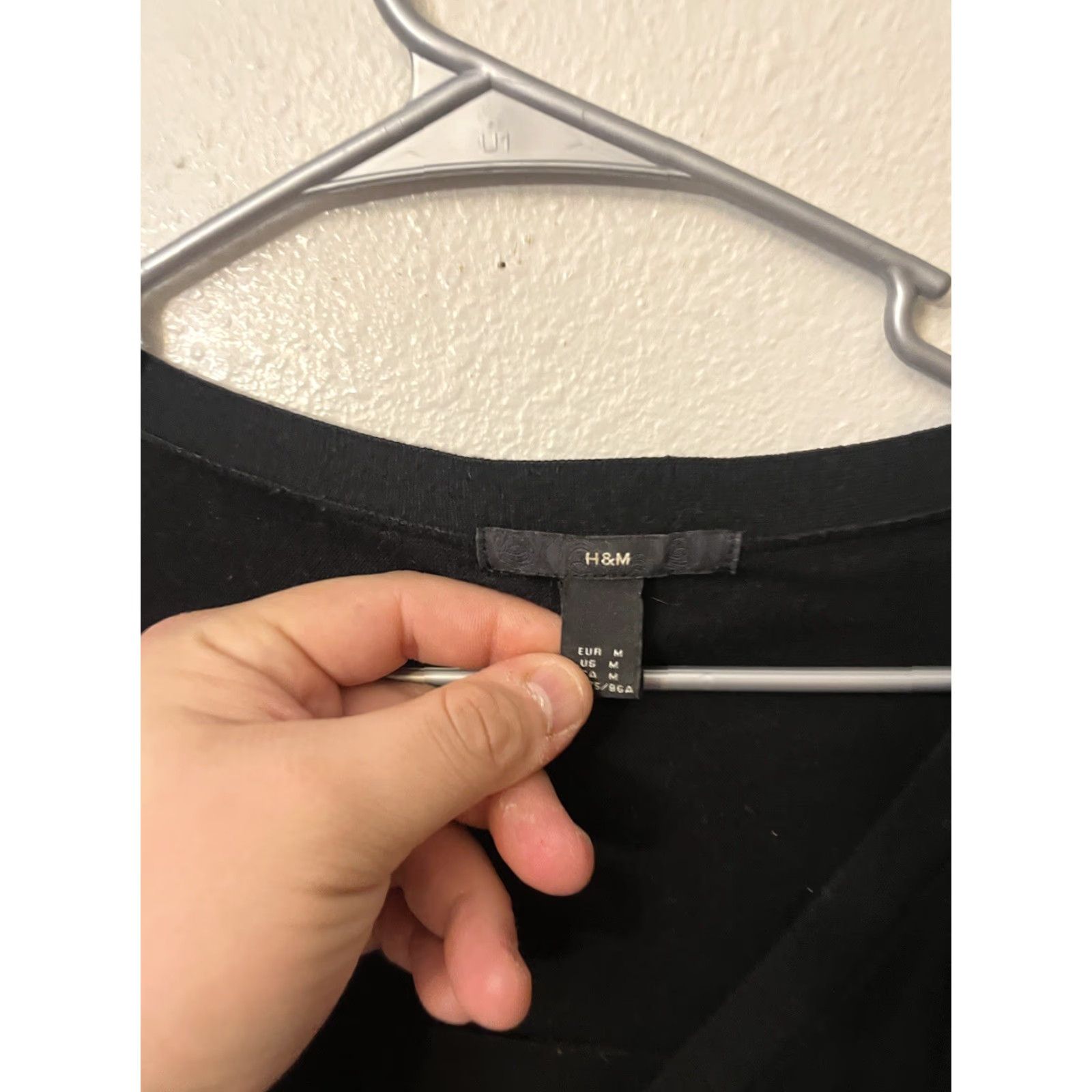 H&M H&M Women's Cardigan Sweater Black 3/4 Sleeve Button Front M sz Medium Cotton Modal Womens Size M / US 6-8 / IT 42-44 - 2 Thumbnail