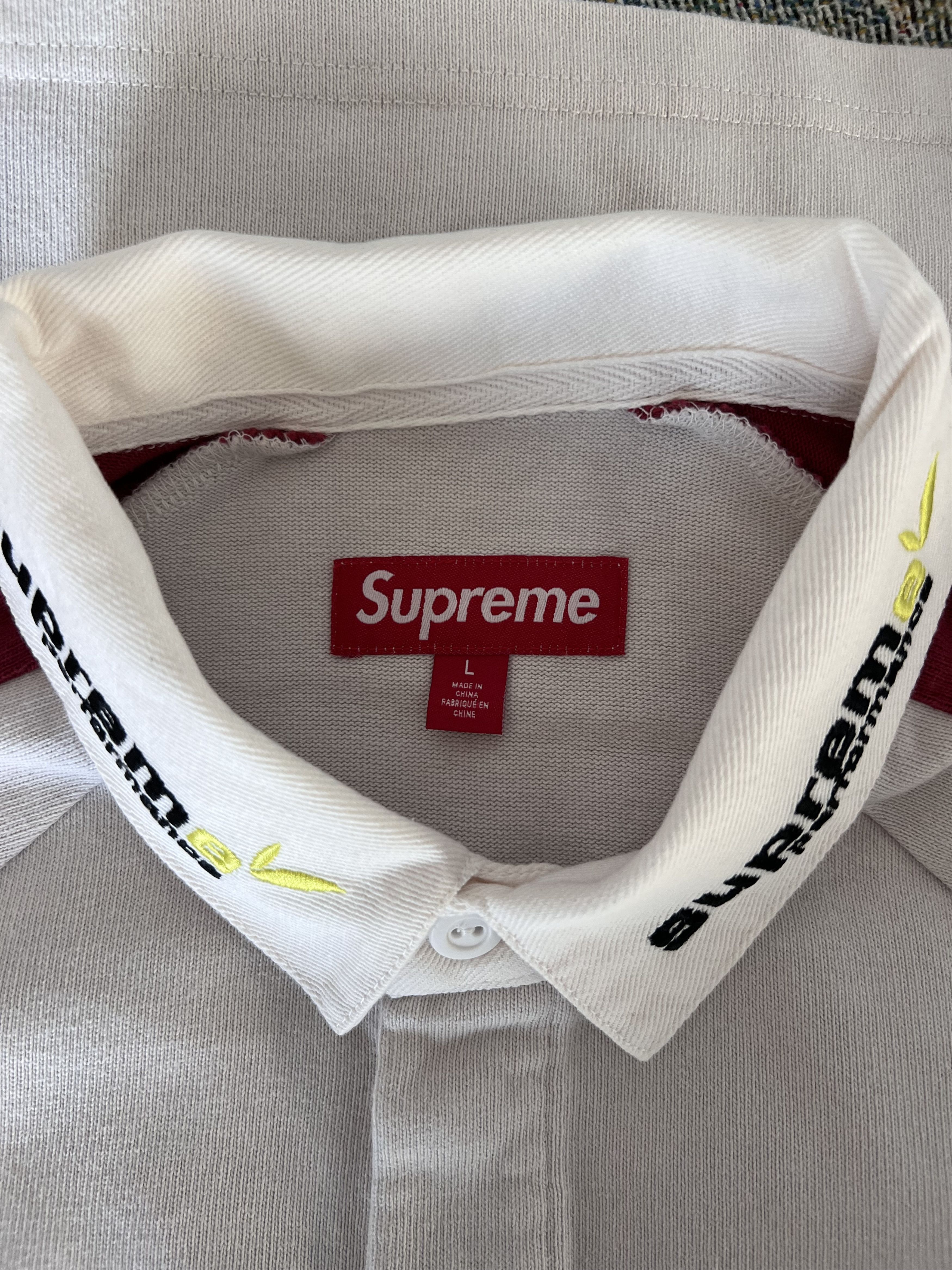 Supreme Supreme Chest Stripe Rugby in Stone Size US L / EU 52-54 / 3 - 10 Thumbnail