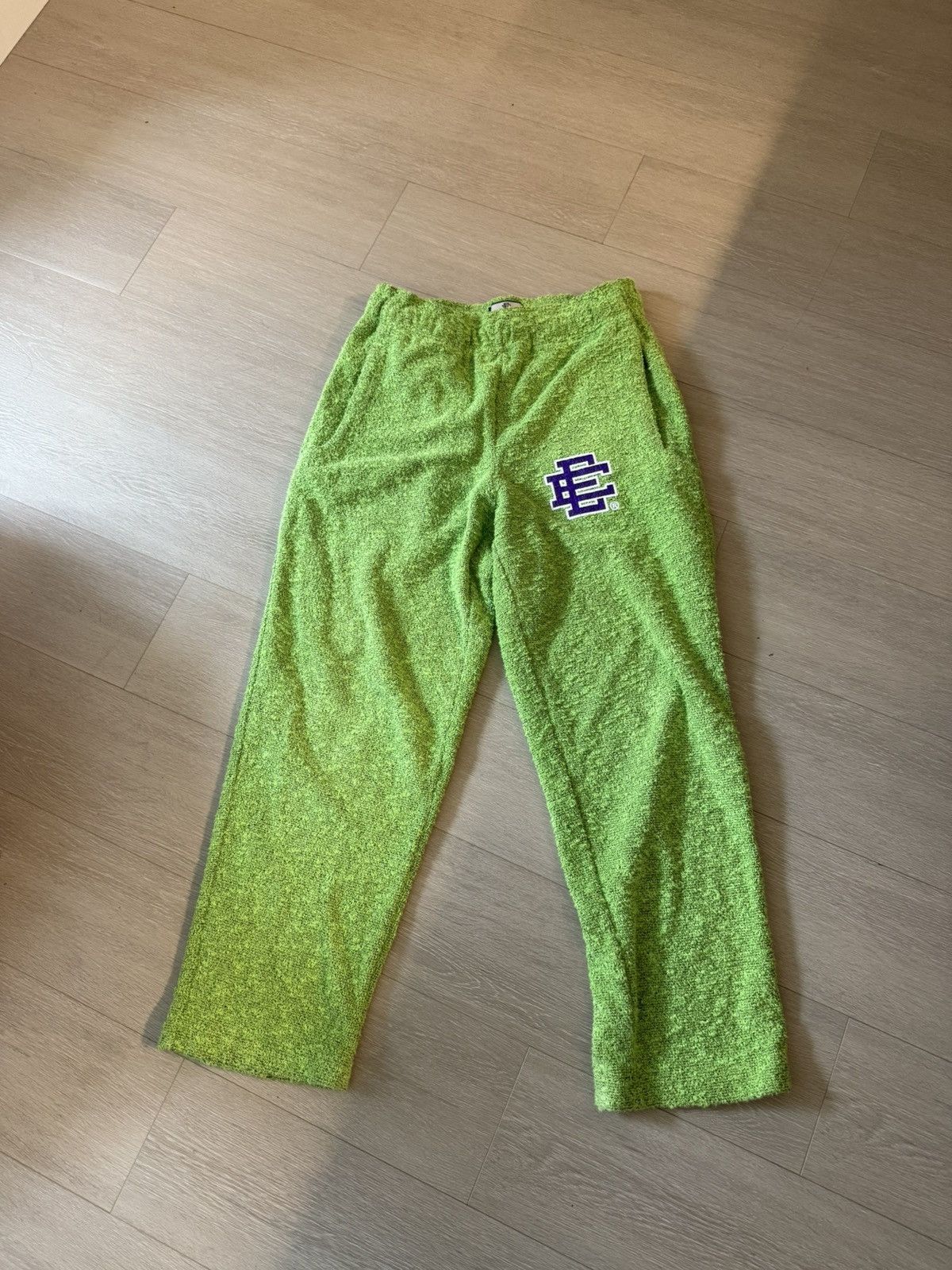 Eric Emanuel Eric Emanuel boucle slime green & purple sweatpants large Size US 32 / EU 48 - 2 Thumbnail