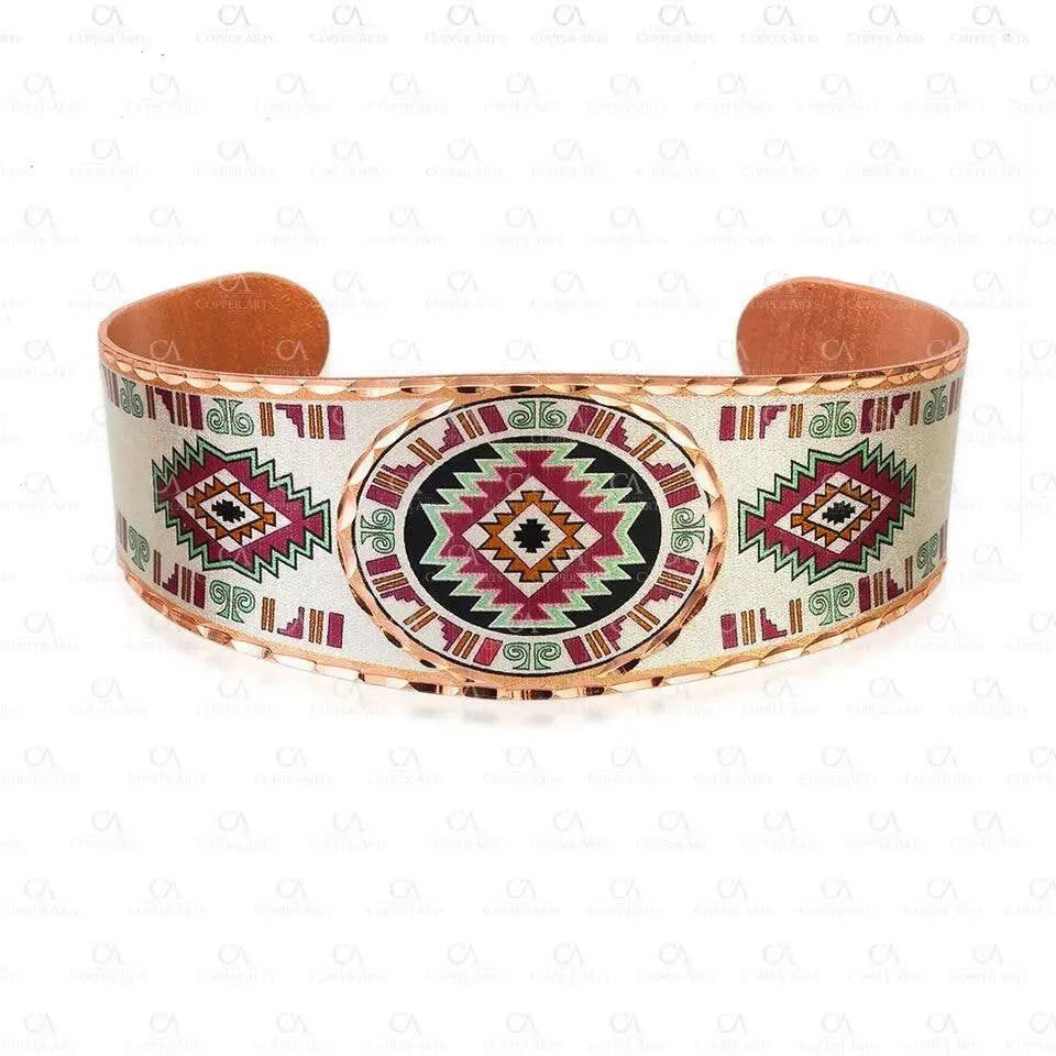Other Handmade Boho Native American Cuff Bracelet, Southwest Nativ Size ONE SIZE - 5 Thumbnail