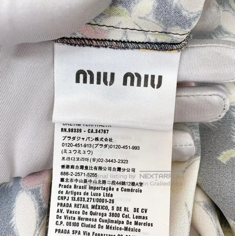 Miu Miu Miu Miu Floral Print Short-Sleeve Dress . Size S / US 4 / IT 40 - 6 Thumbnail