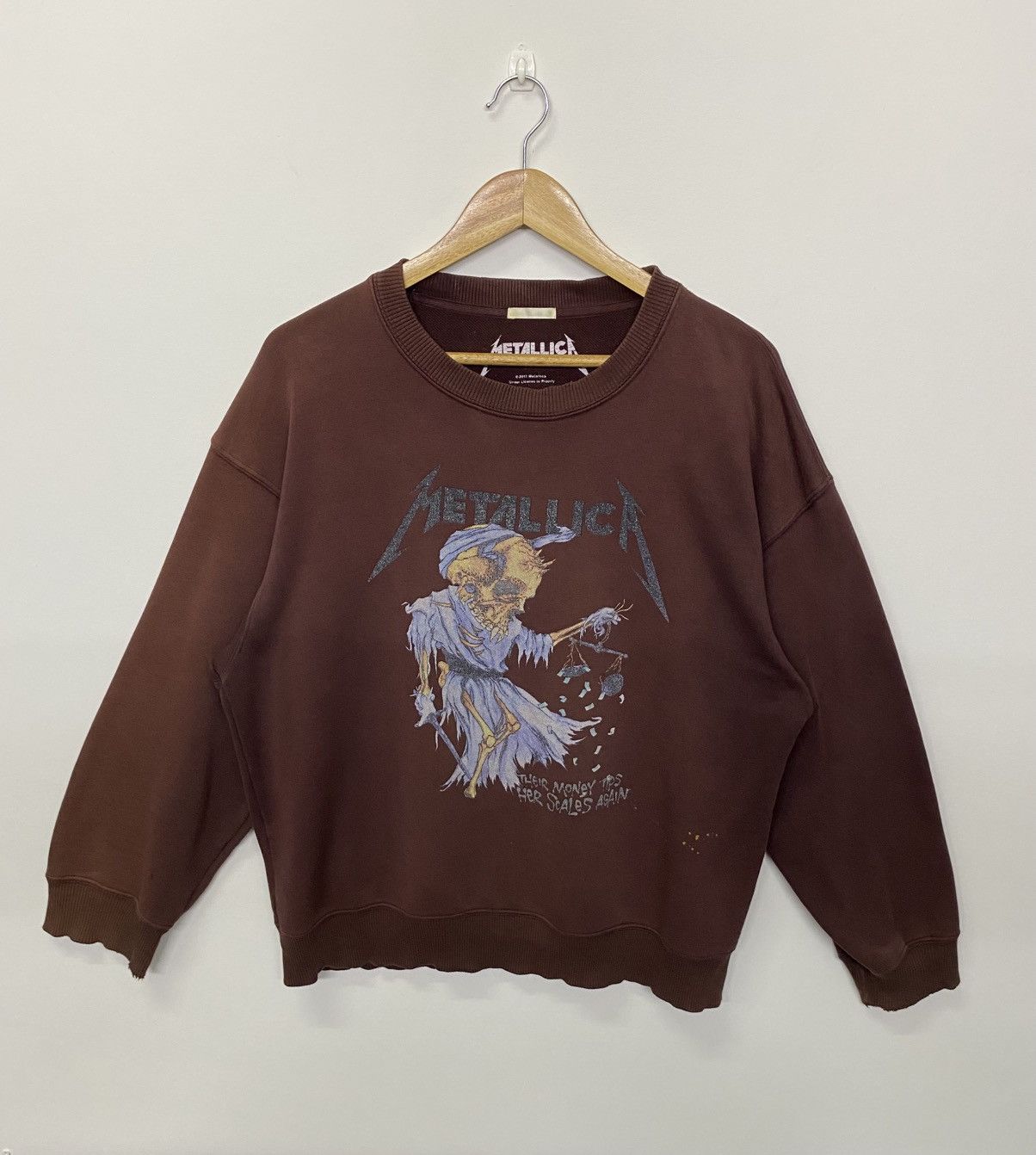 Japanese Brand Japanese GU X Metalicca Band Baggy Distressed Sweatshirt Size US M / EU 48-50 / 2 - 1 Thumbnail