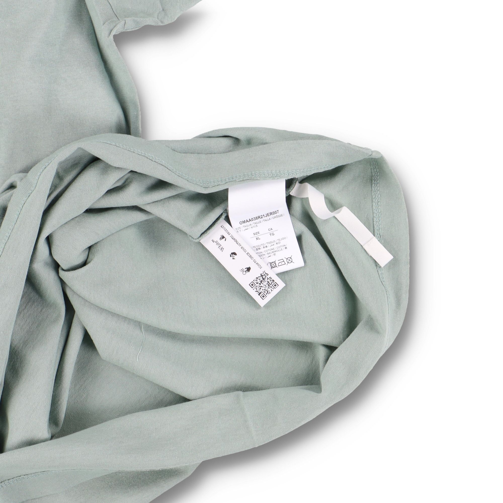 Off-White Jade Green Graff Logo Oversized T-Shirt Size US XL / EU 56 / 4 - 7 Thumbnail