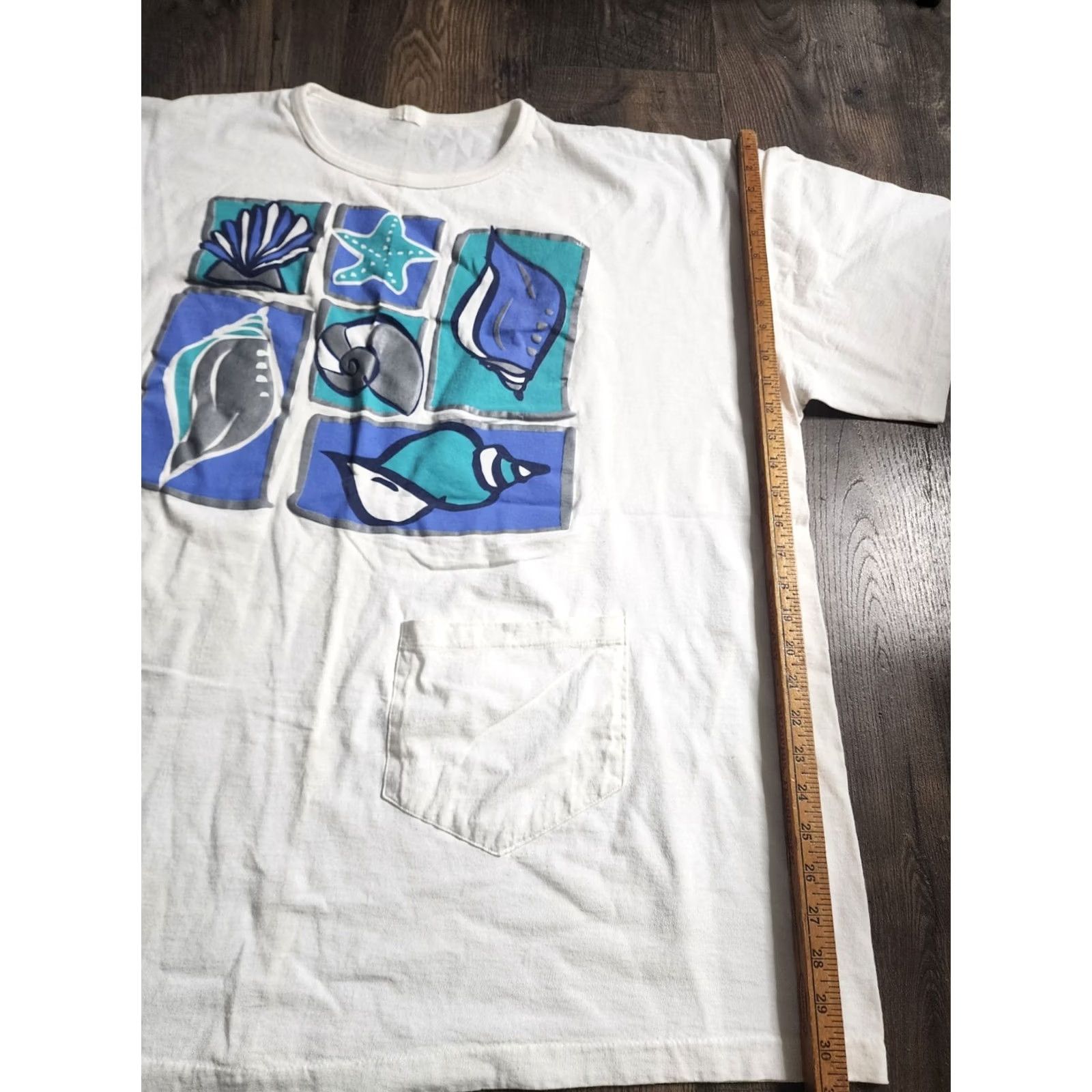 Vintage VINTAGE Beach Bound Plus Sized T-Shirt Cover Up Dress Short Sleeve White Pockets 1990s Womens Menaces? Size ONE SIZE - 2 Thumbnail