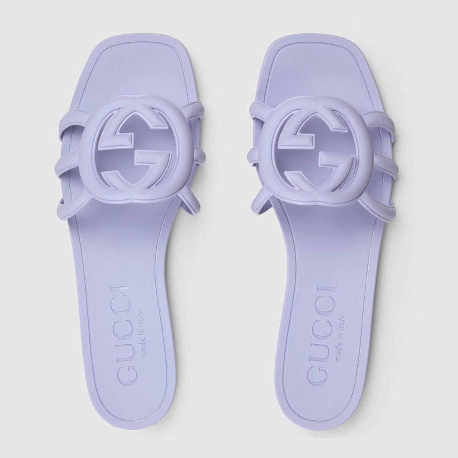 Gucci Gucci Interlocking G Rubber Slides Size US 4 / IT 34 - 3 Thumbnail