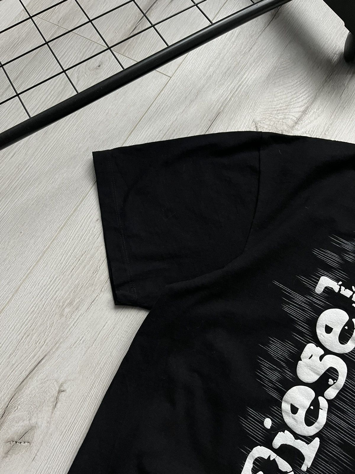 Diesel × Vintage Vintage 90s Diesel Big Logo Black Boxy T Shirt Japanese Size US XL / EU 56 / 4 - 4 Thumbnail