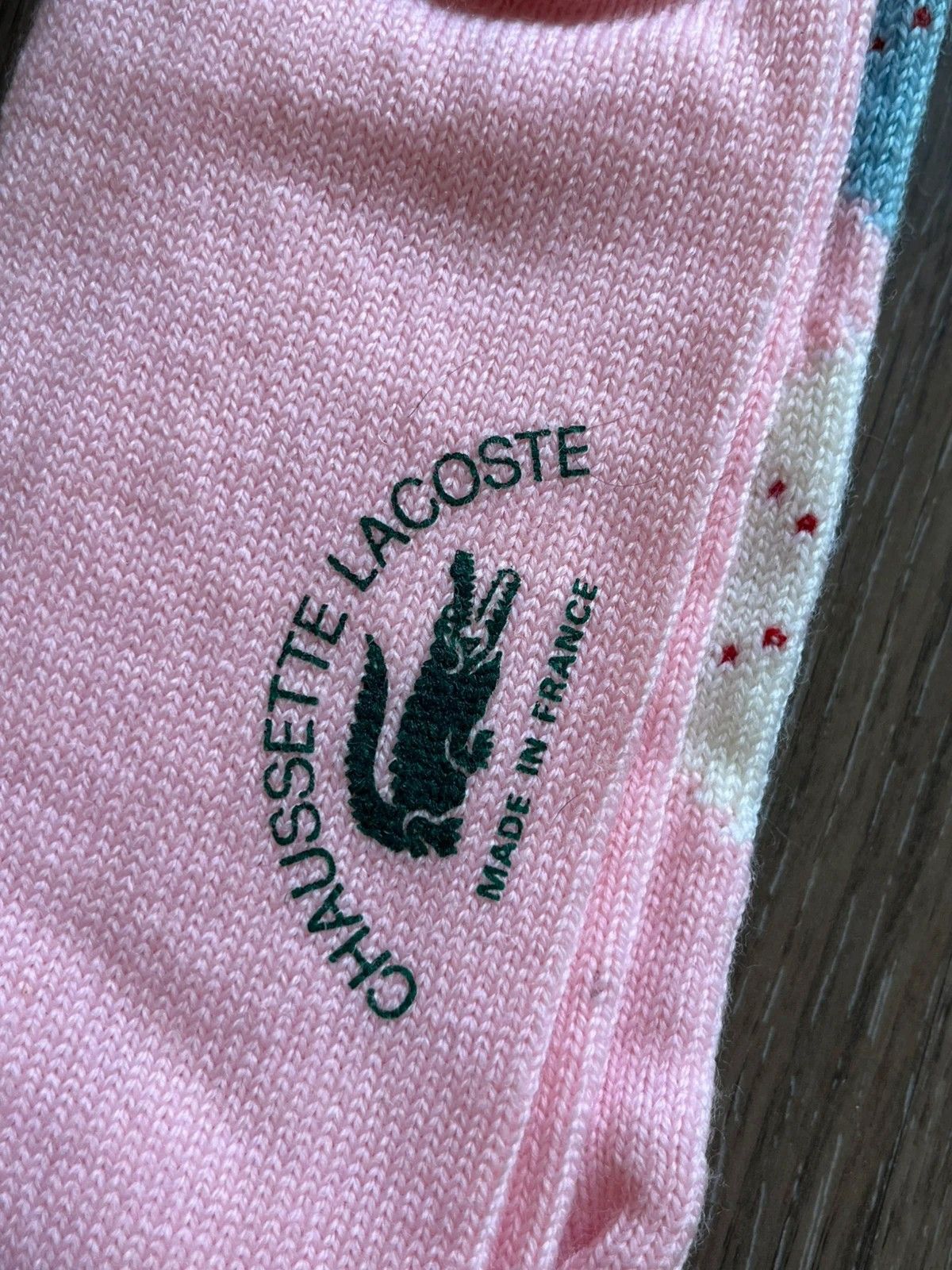 Lacoste Lacoste Sz 42-43 Made in France Pink Wool Socks 1990s Size 42 - 7 Thumbnail