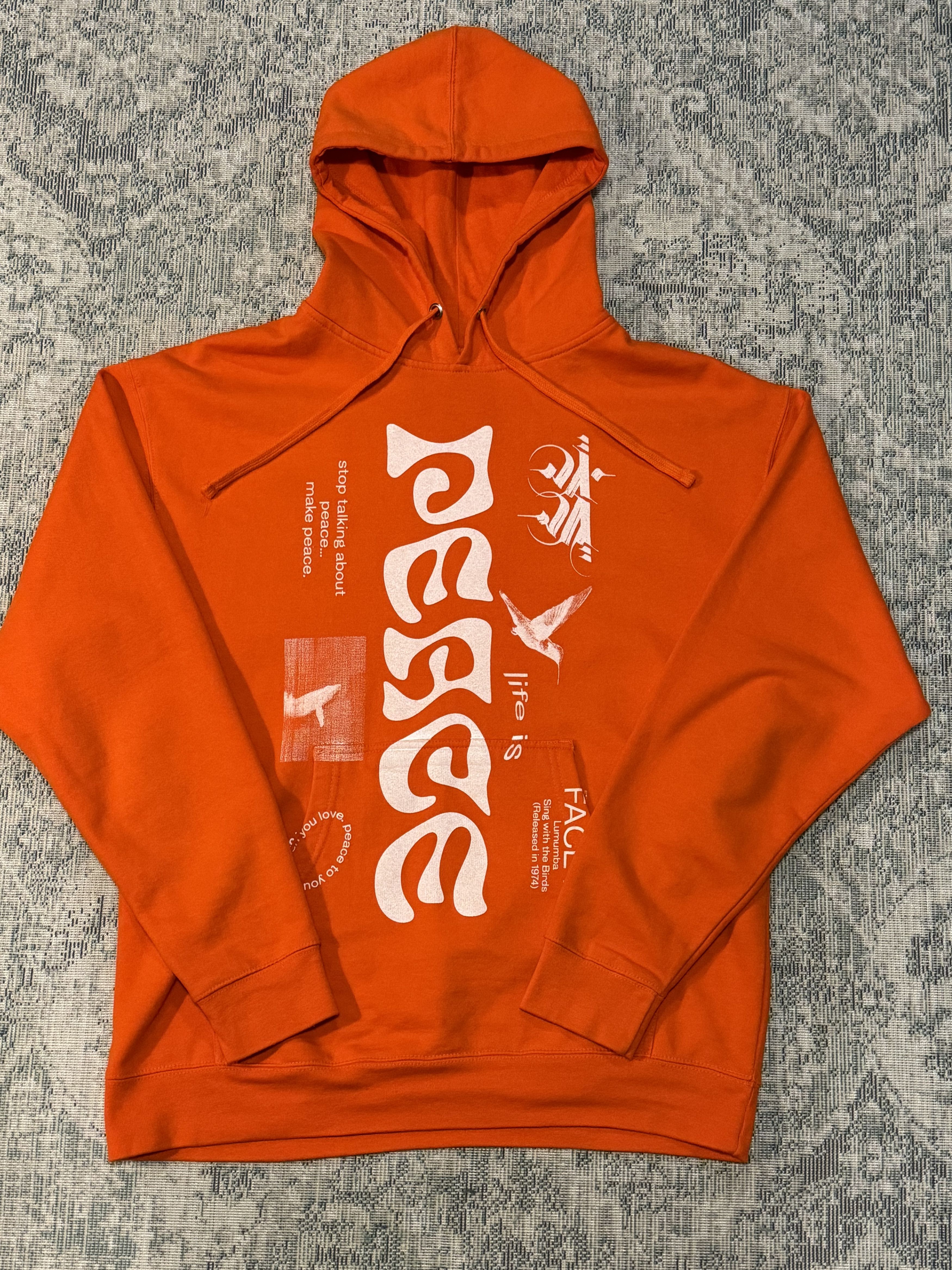 image of All Caps Studio Lumumba Hoodie Sweatshirt - Carrot - Large, Men's