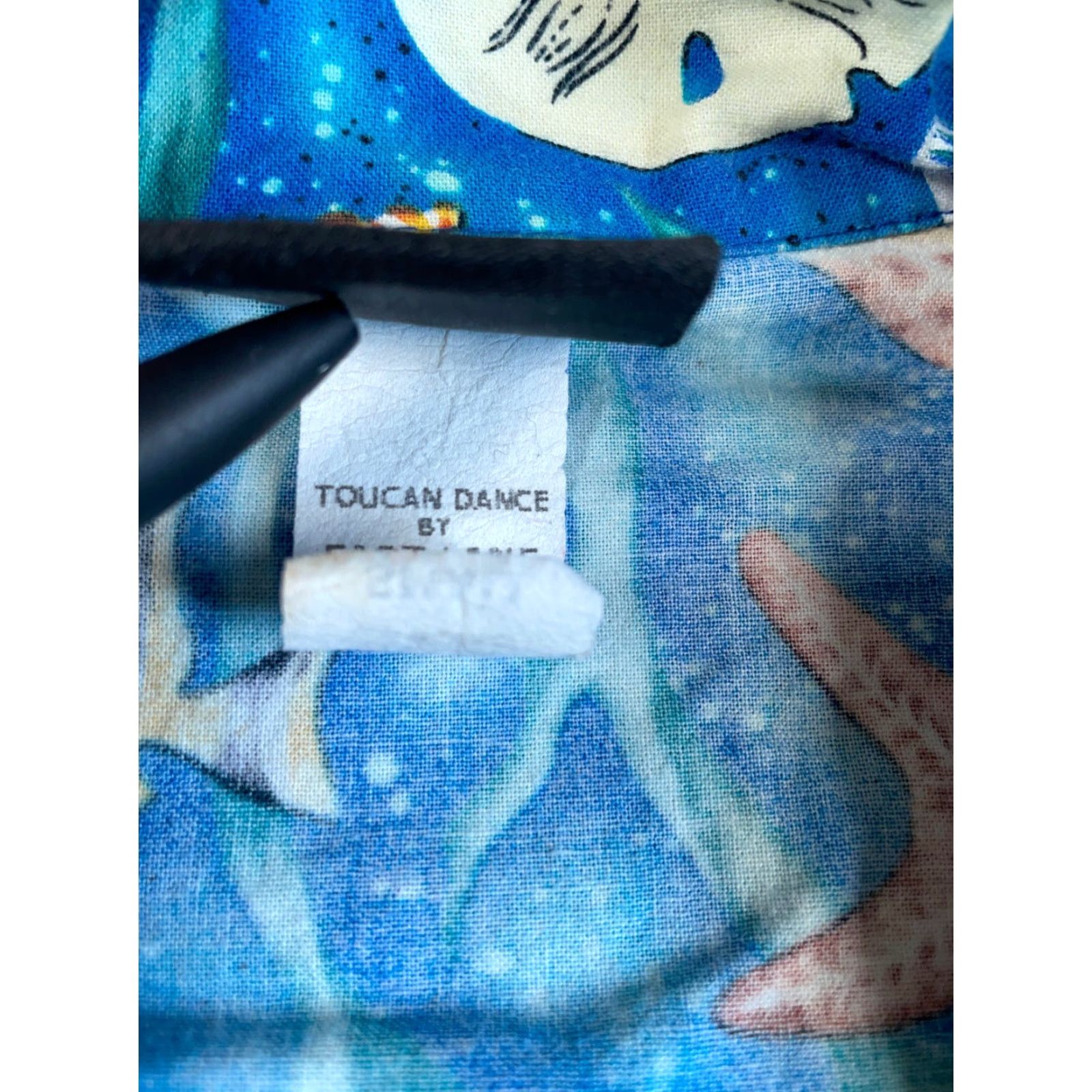 Vintage VINTAGE Toucan Dance Shirt Geometric Underwater Fish Pattern Camp Collar Men’s Small Blue Size US S / EU 44-46 / 1 - 4 Thumbnail