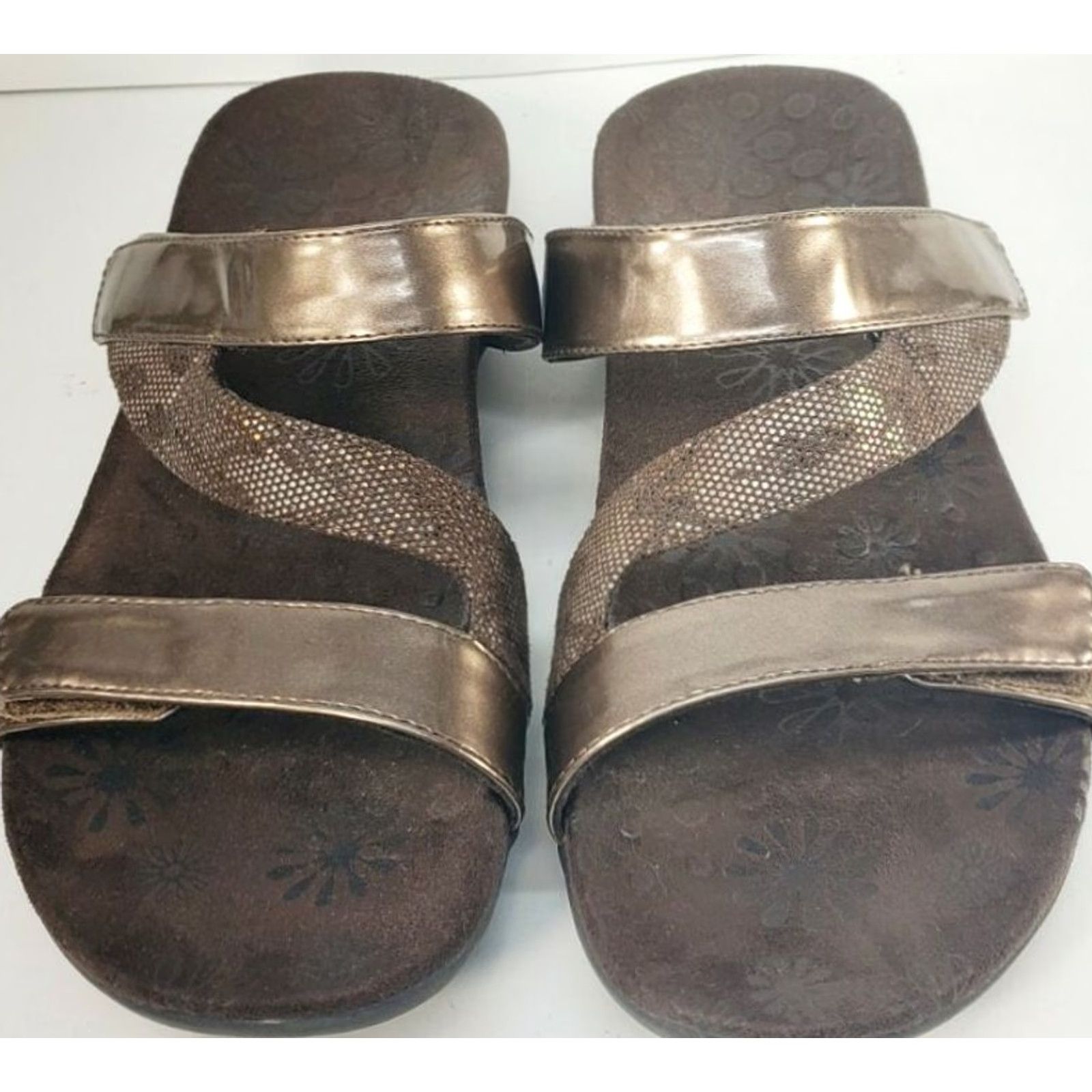 Vionic Vionic Jodie Sandals Flip Flops Boho Comfy Women's Sz 8M Brown Metallic ECU Size US 8 / IT 38 - 3 Thumbnail